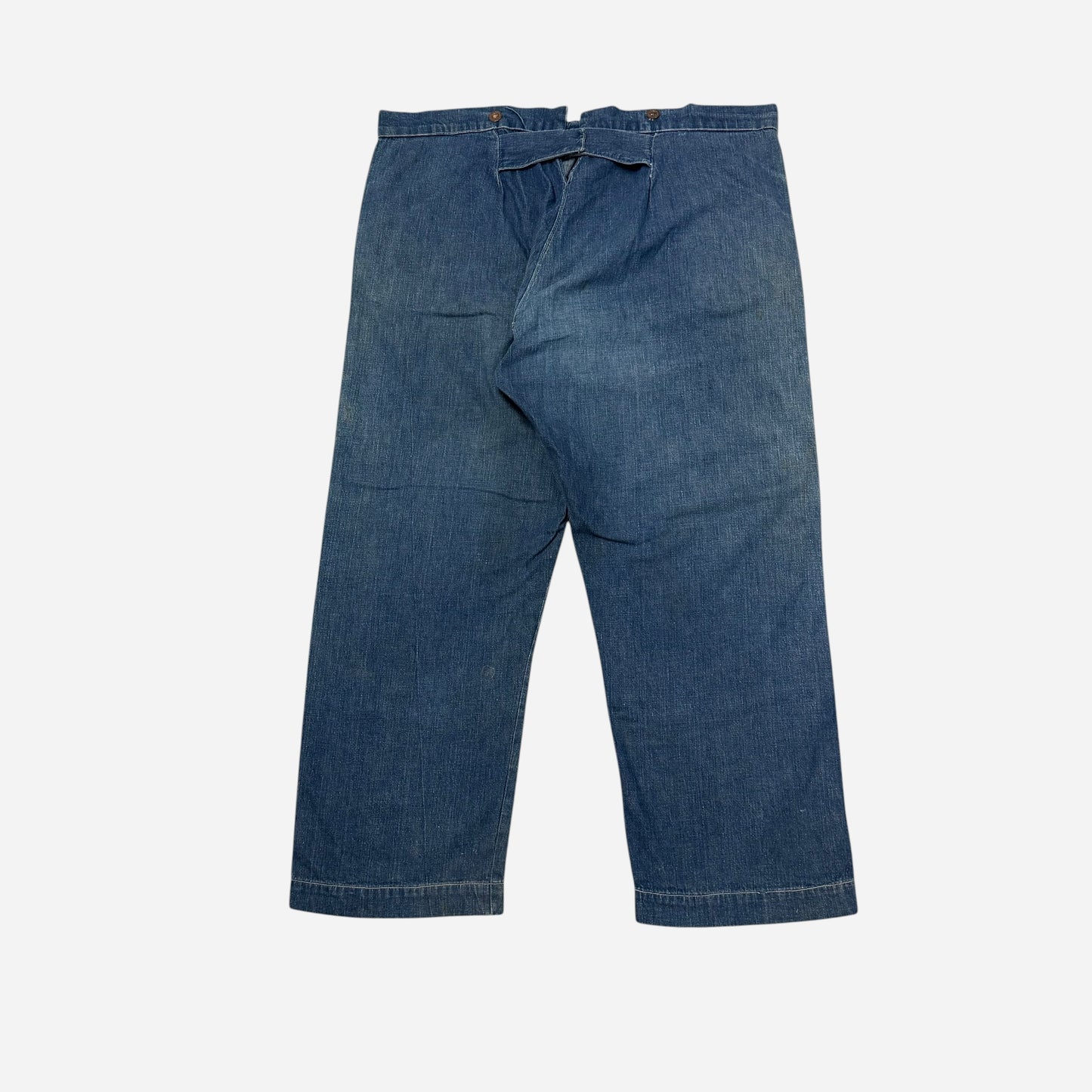 1910s Amoskeag denim split back cinch selvedge jeans (40w)
