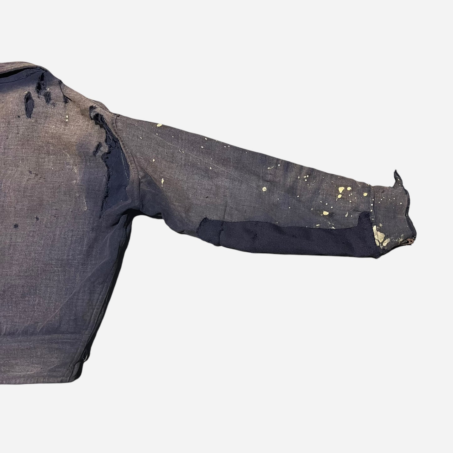 1930s Indestructo purple cotton/moleskin side clasp boxy work jacket (M)