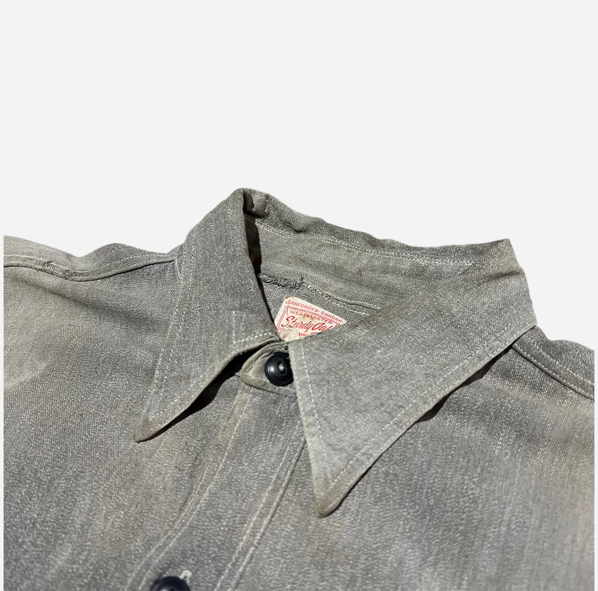 1930s 1940s Salt and pepper chambray (L)