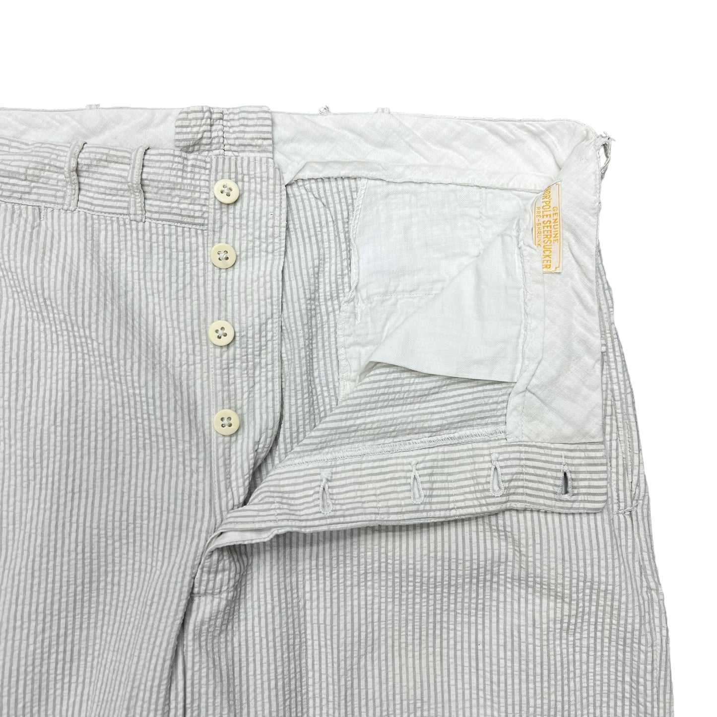 1930s-1940s Striped Norpole seersucker light summer pants (32w)