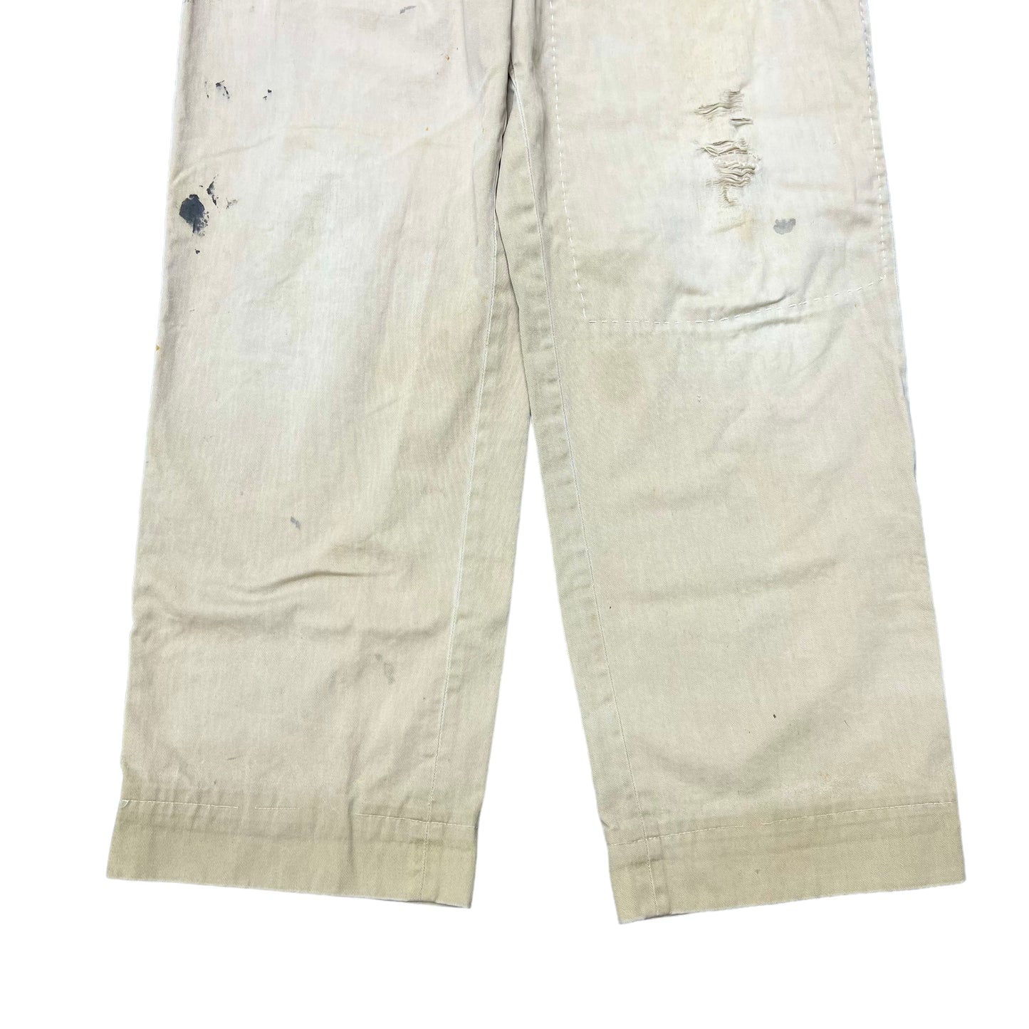 1950s 1960s Repaired khaki work pants (34w)