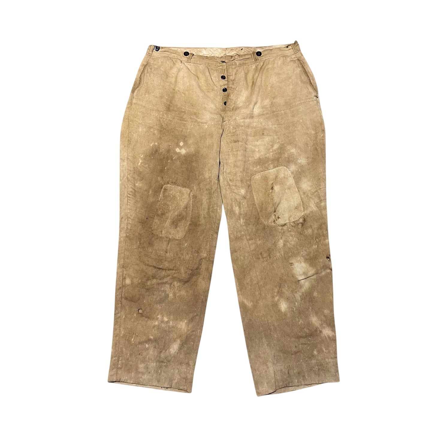 1920s Khaki light cotton button fly pants (38w)