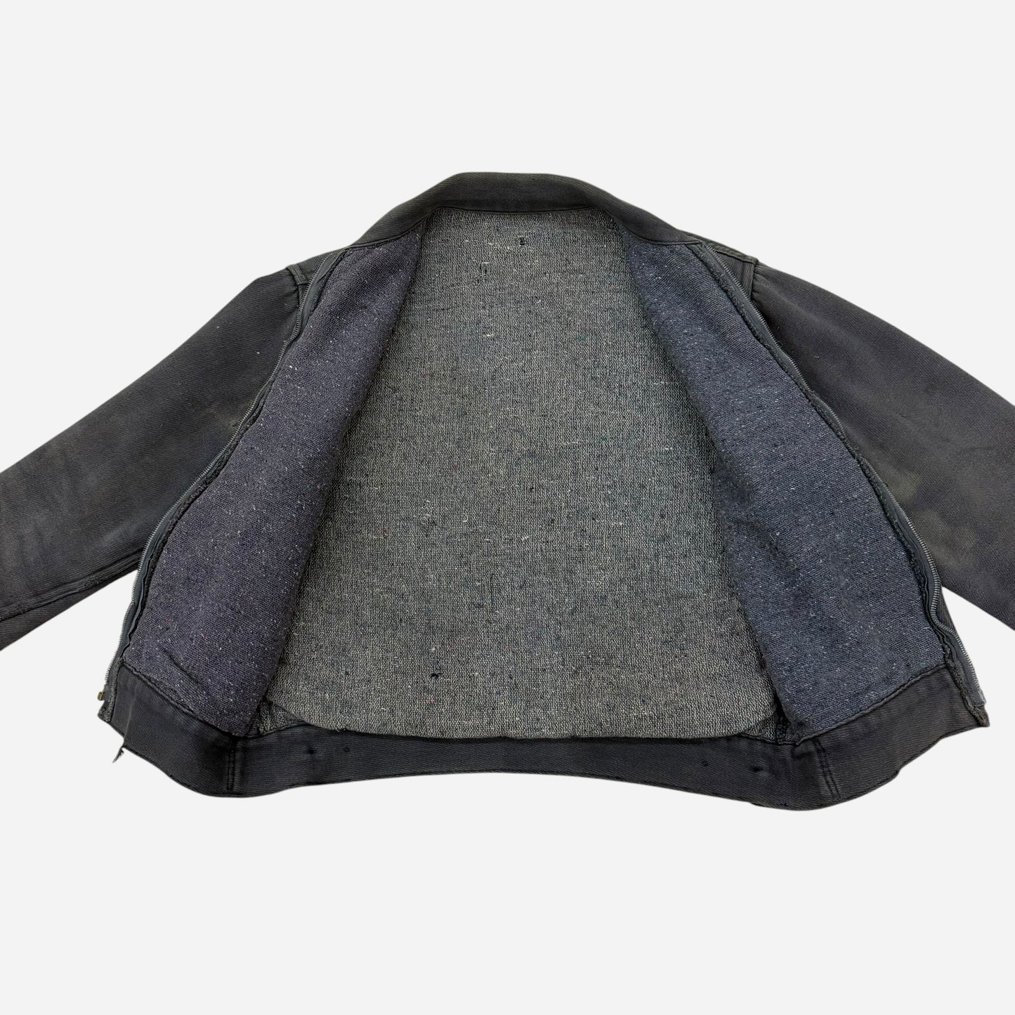 1950s Black sun faded cotton whipcord work jacket (S/M)