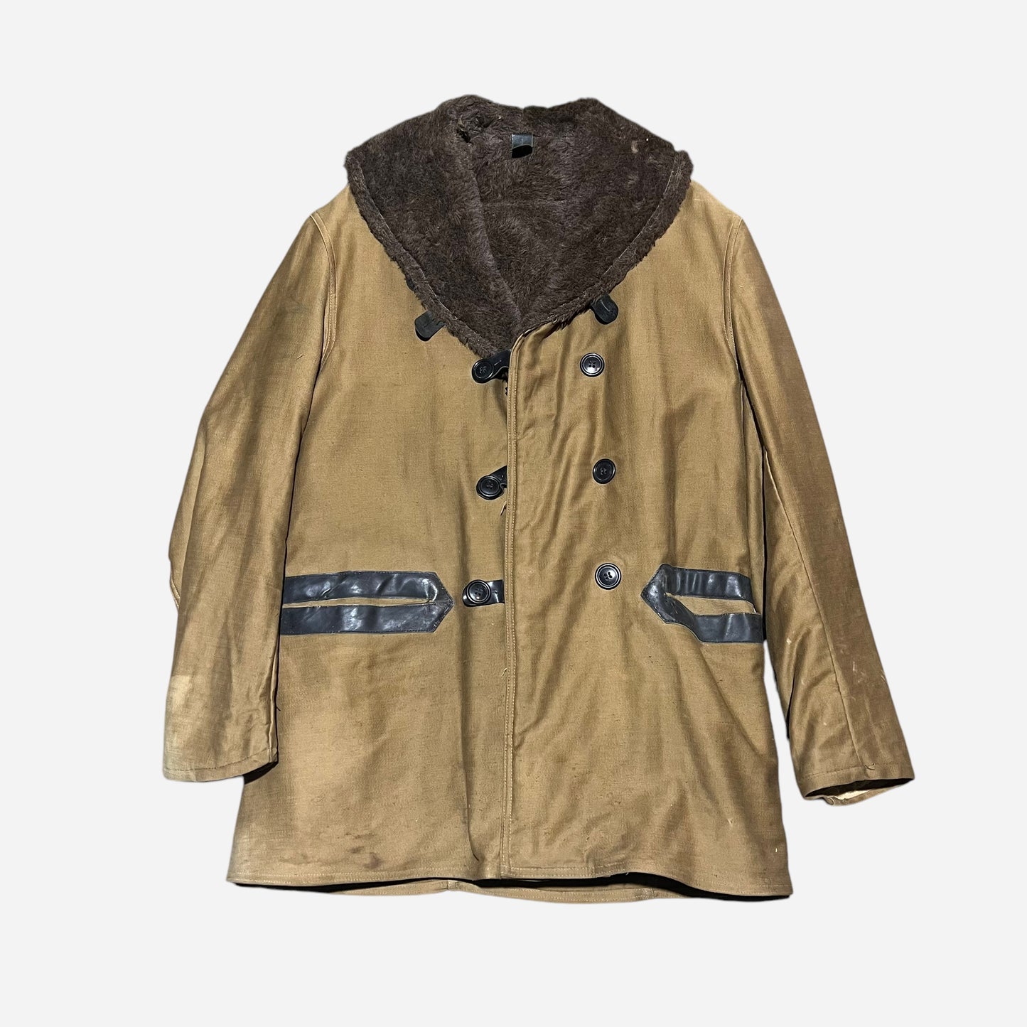 1930s USMC barnstormer double breasted alpaca coat (L/XL)
