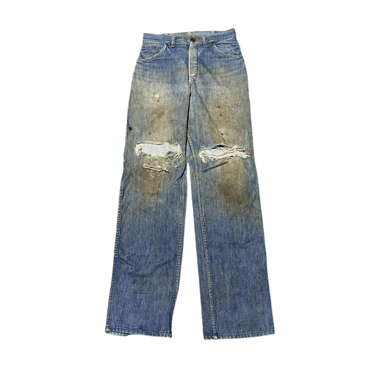 1950s Distressed unbranded denim jeans (29w)