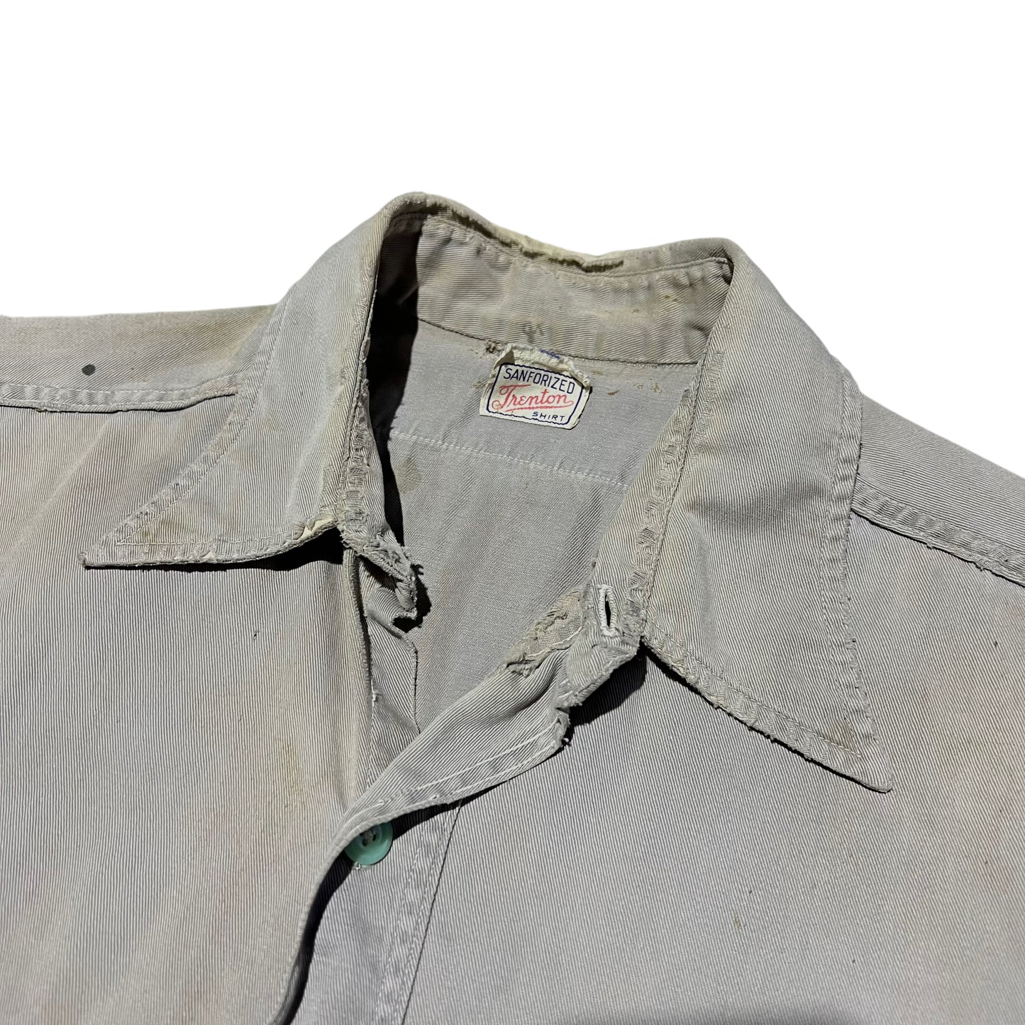 1950s Trenton grey cotton work shirt (M/L)