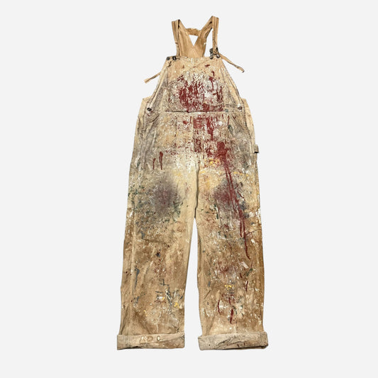 1940s Madewell white painter cloth overalls (40w)