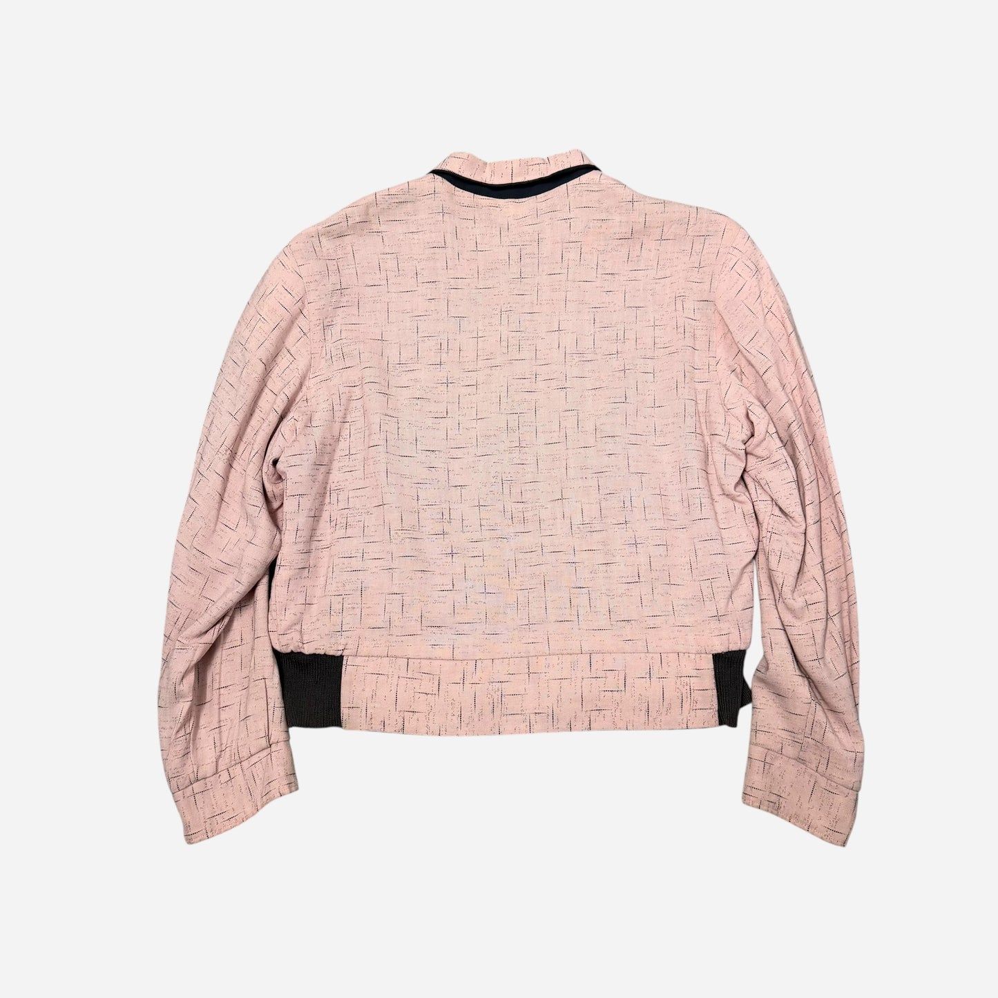 1940s Montgomery Ward pink/gray fleck cotton/rayon reversible ricky jacket (M/L)