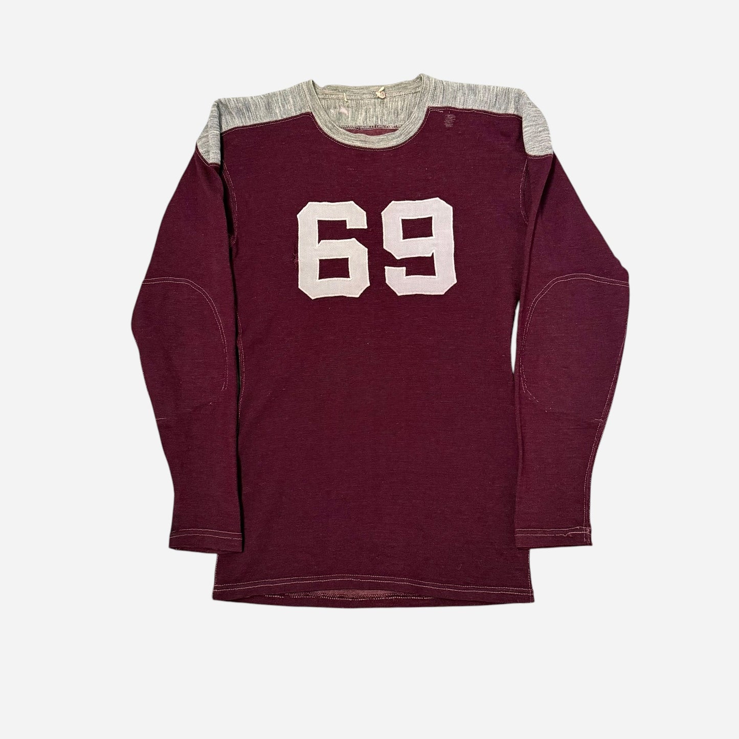 1940s Wool burgundy jersey (M)
