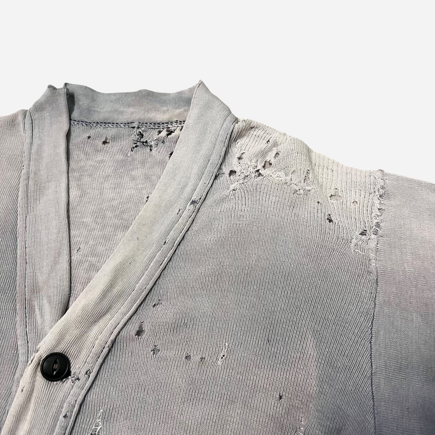 1940s Sun faded light purple cotton cardigan (M)