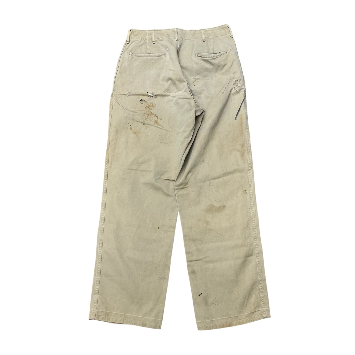 1950s Khaki button fly chino work pants (30w)