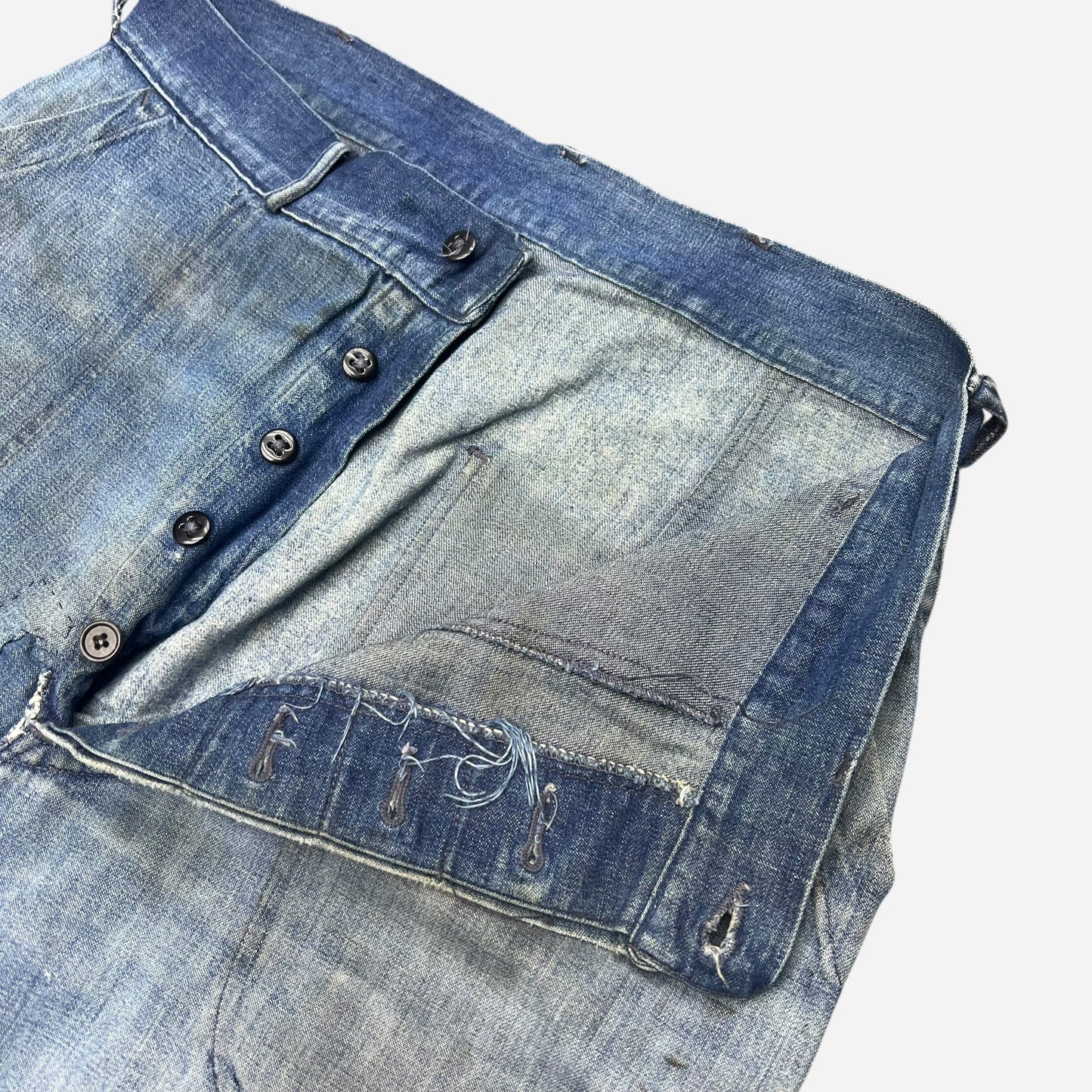 1940s WWII USN 2nd pattern fatigue pocket denim dungarees (33w)