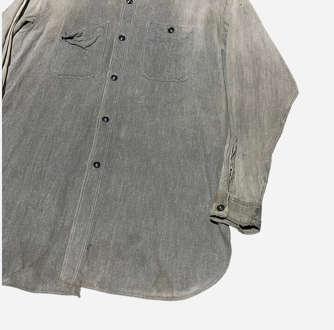 1930s 1940s Salt and pepper chambray (L)