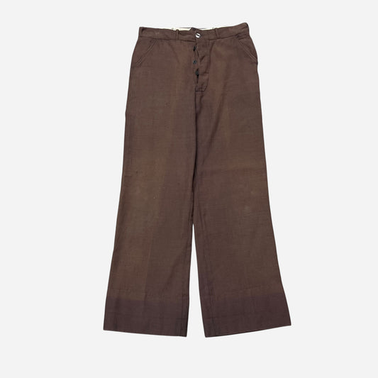 1930s Brown wool button fly pants (31w)