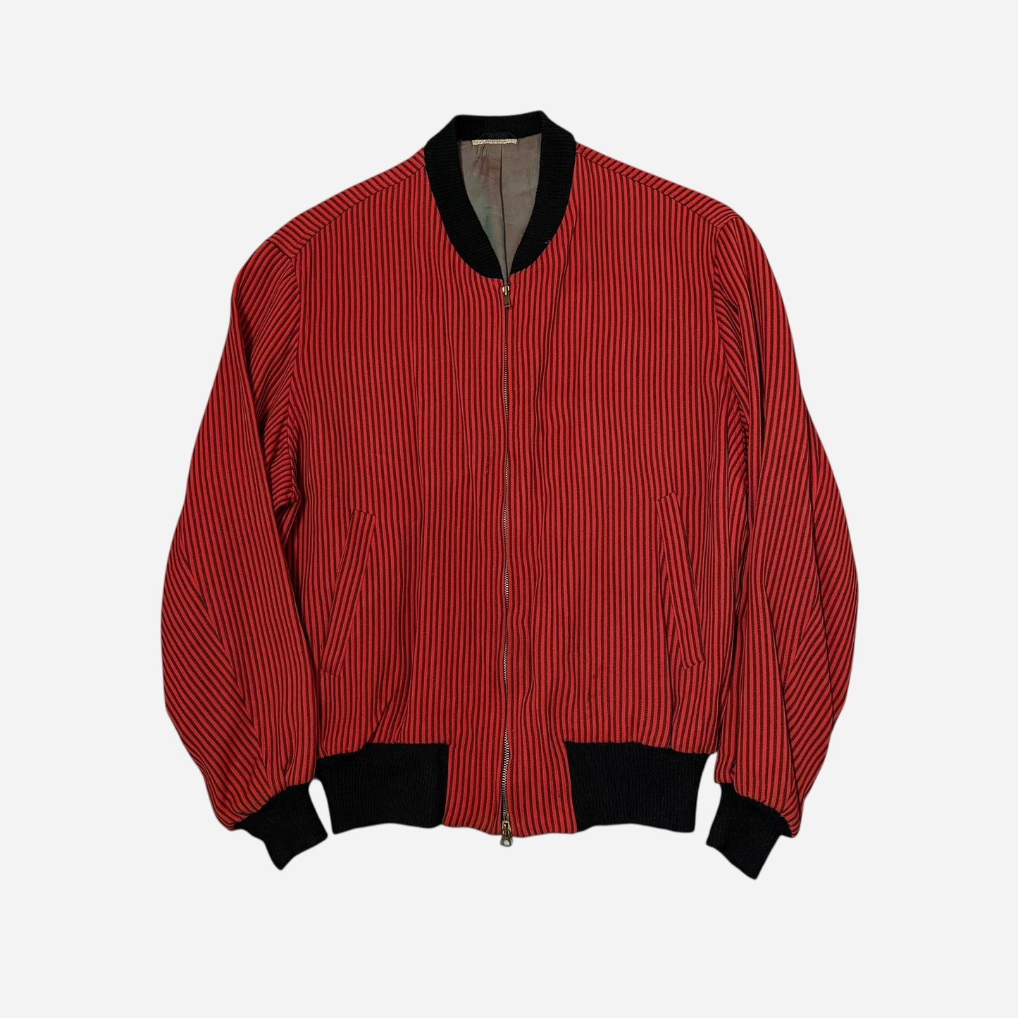 1950s Swedish red cotton corduroy rockabilly jacket (L)