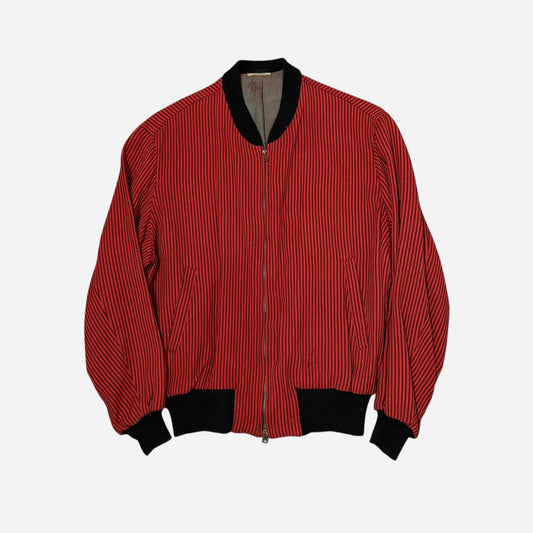 1950s Swedish red cotton corduroy rockabilly jacket (L)