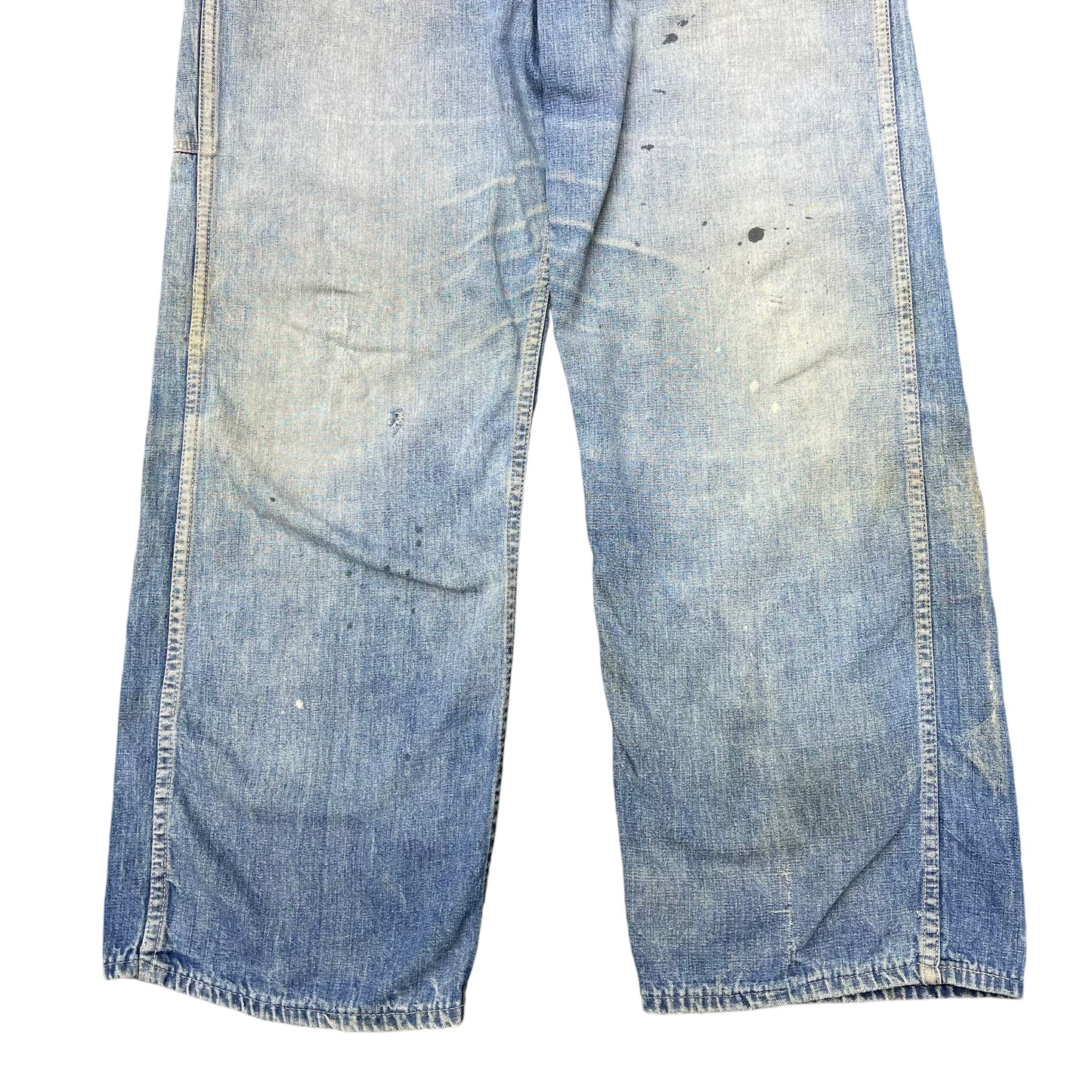 1930s 1940s As-is donut button fly denim carpenter jeans (34w)