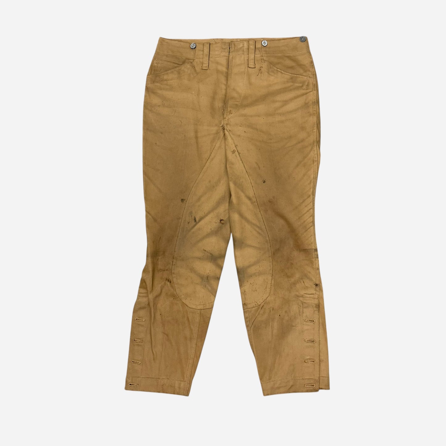 1910s WW1 US Army zinc button khaki jodhpurs (34w)