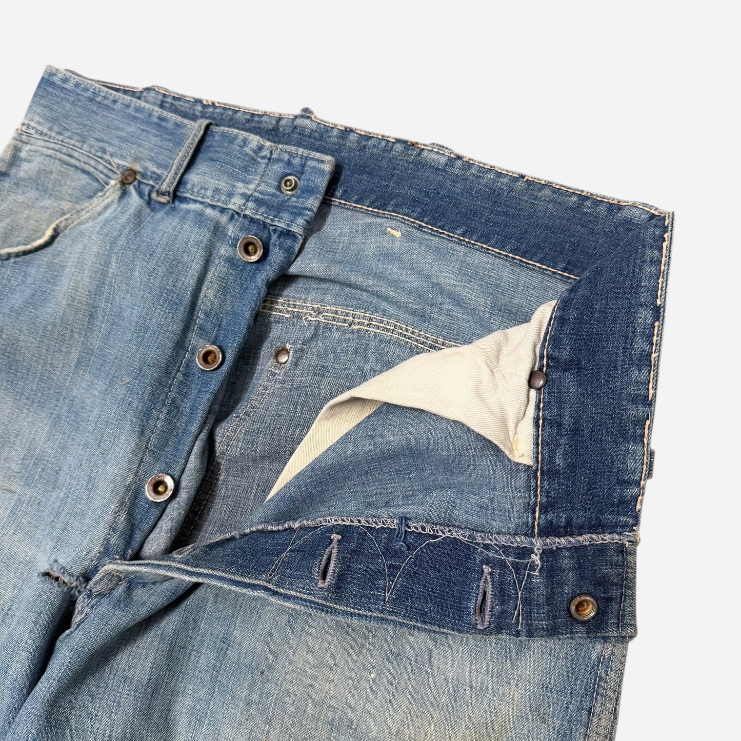 1940s Big Mac donut button fly jeans (31w)