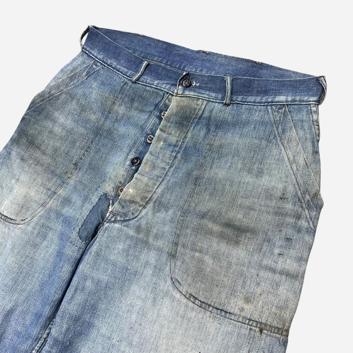 1940s WWII USN 2nd pattern fatigue pocket denim dungarees (33w)