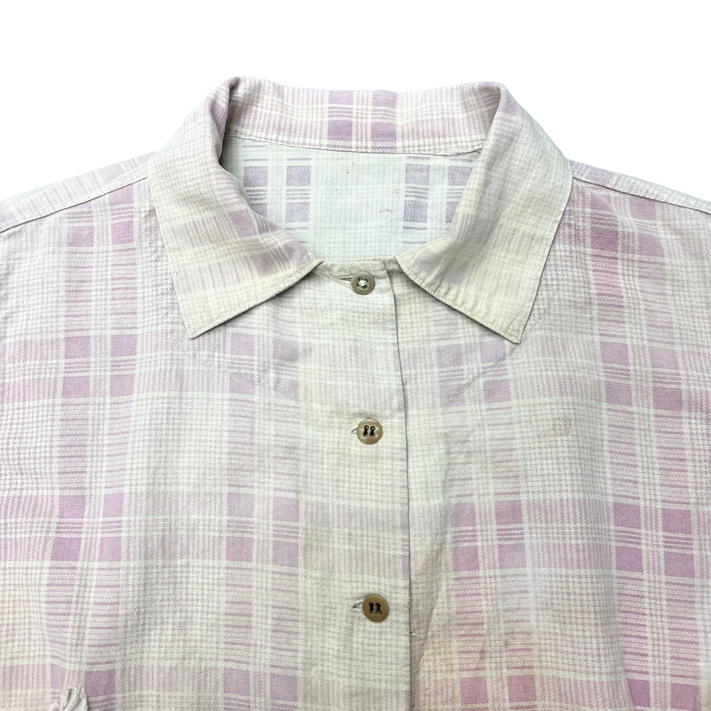 1940s Faded pink homemade flannel (M/L)