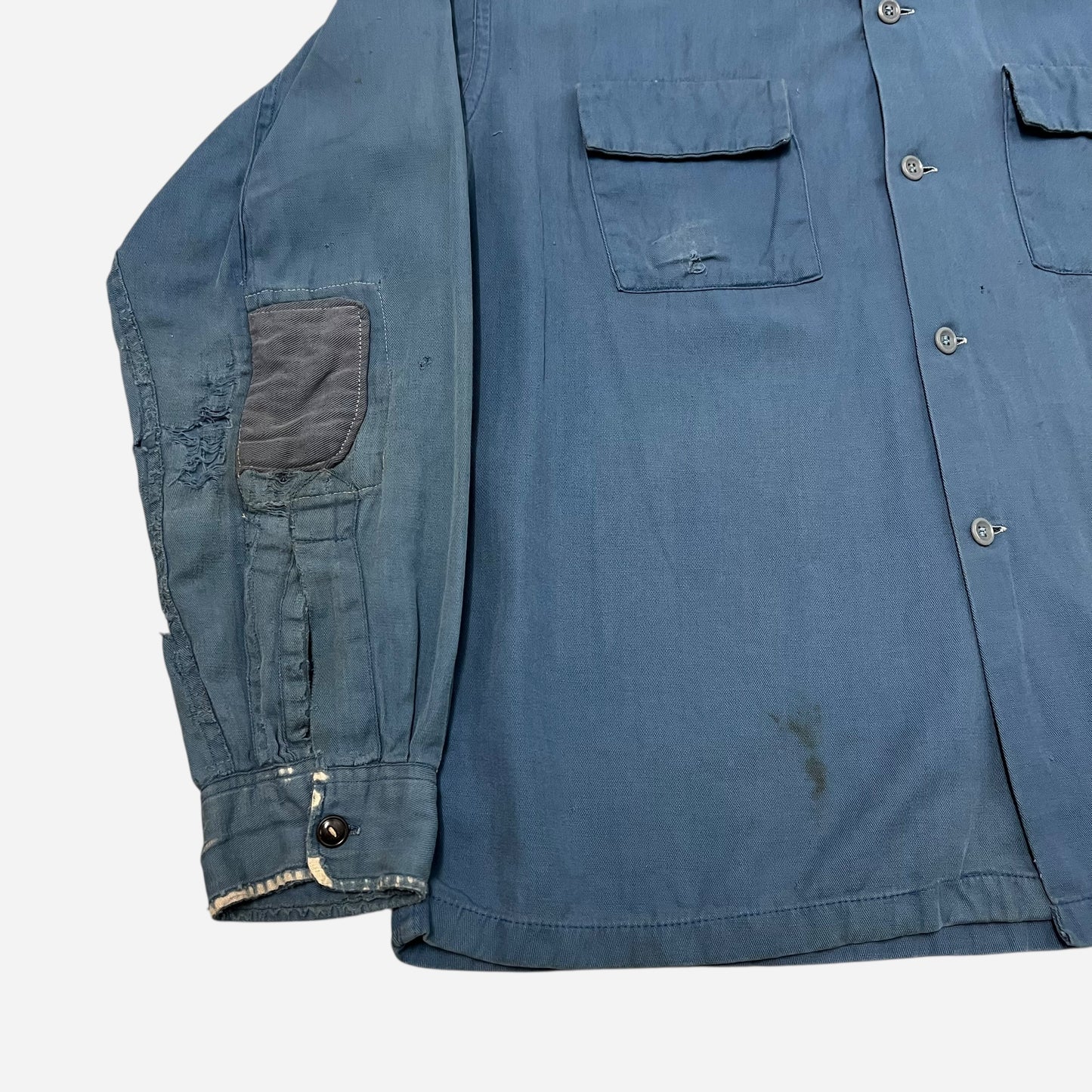 1940s Blue cotton work shirt (L)