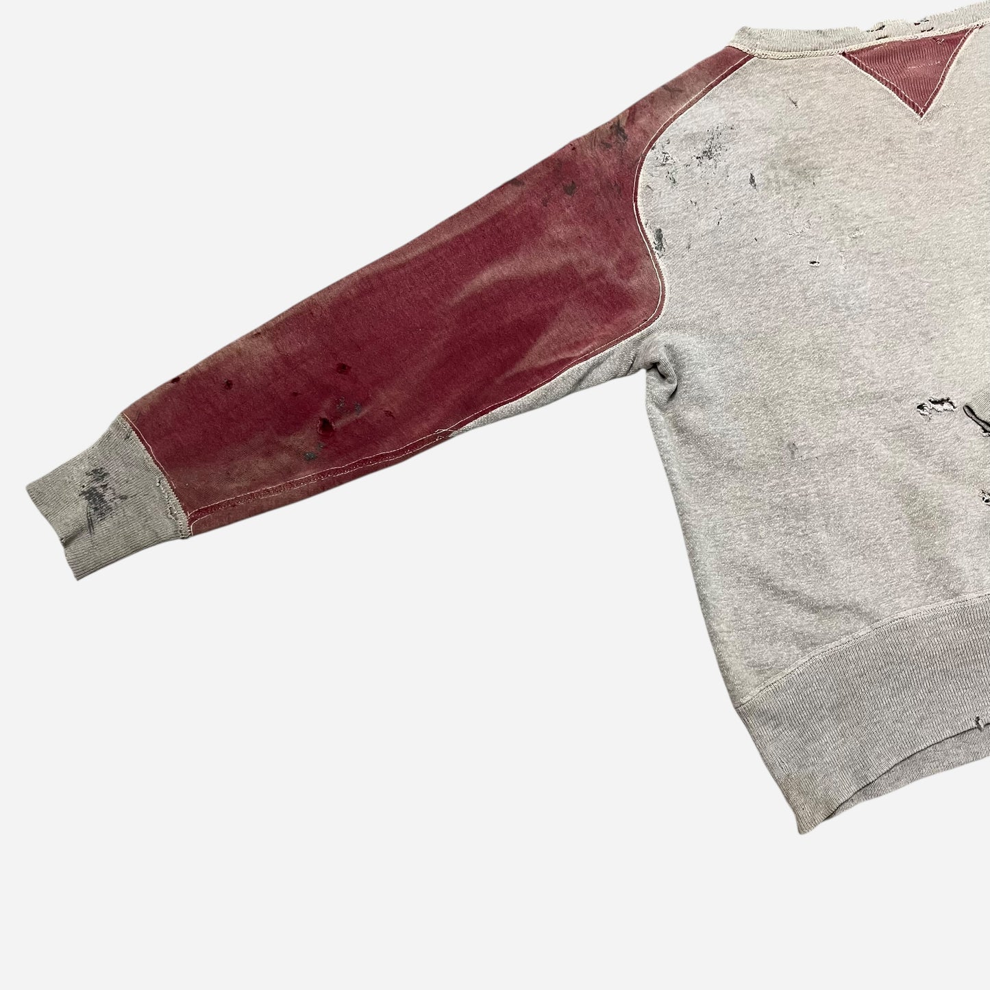 1940s Oneita freedom sleeve double V distressed sweatshirt (M)