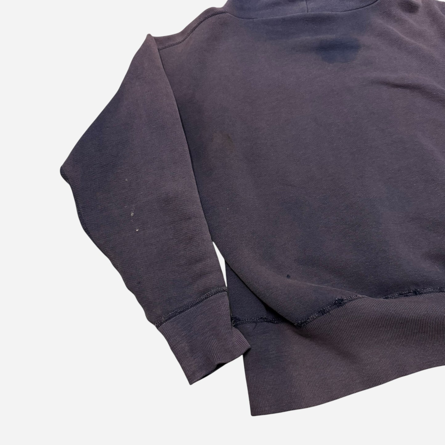 1950s Sun faded blue/purple thermal hoodie sweatshirt (M)