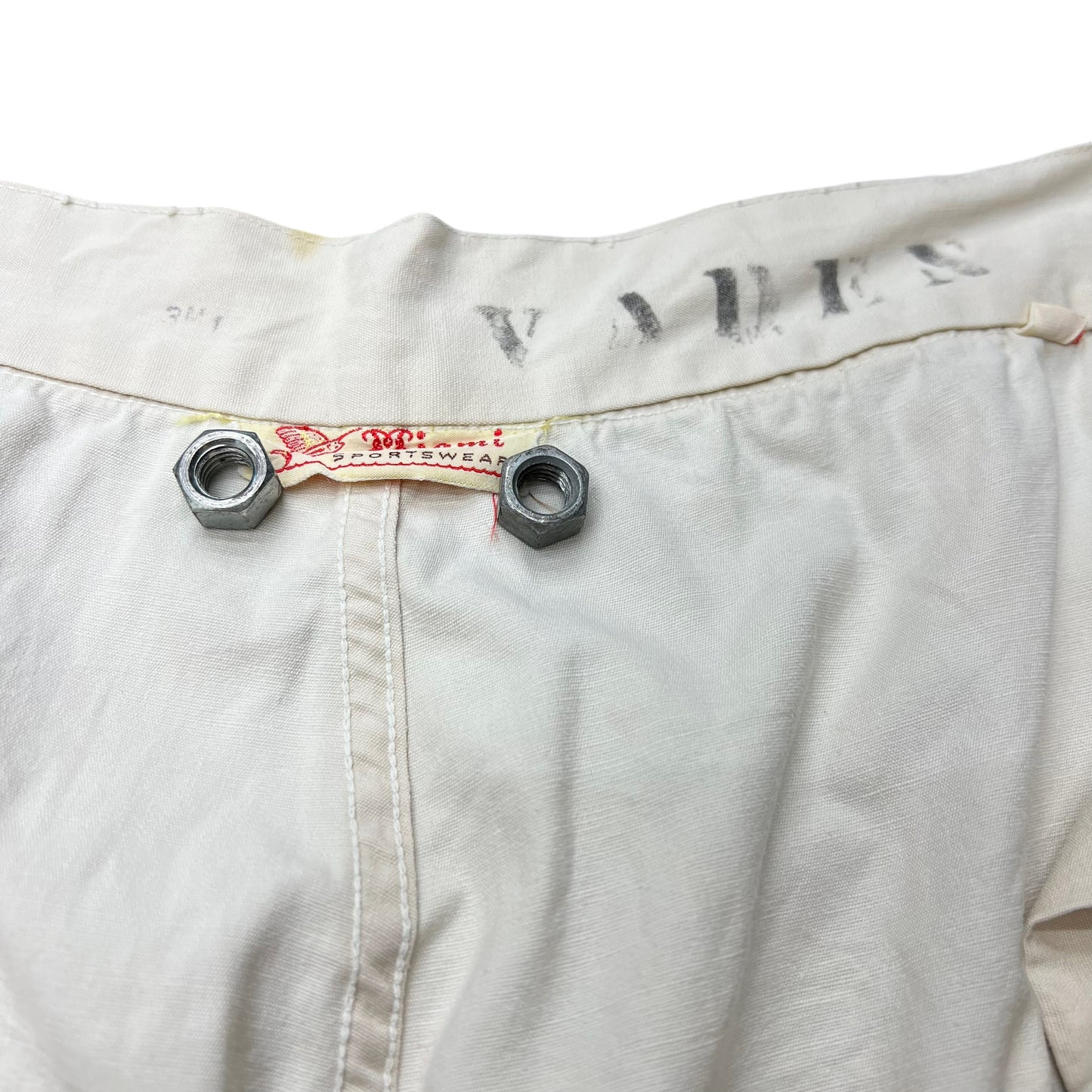 1940s White cotton pleated shorts (32w)