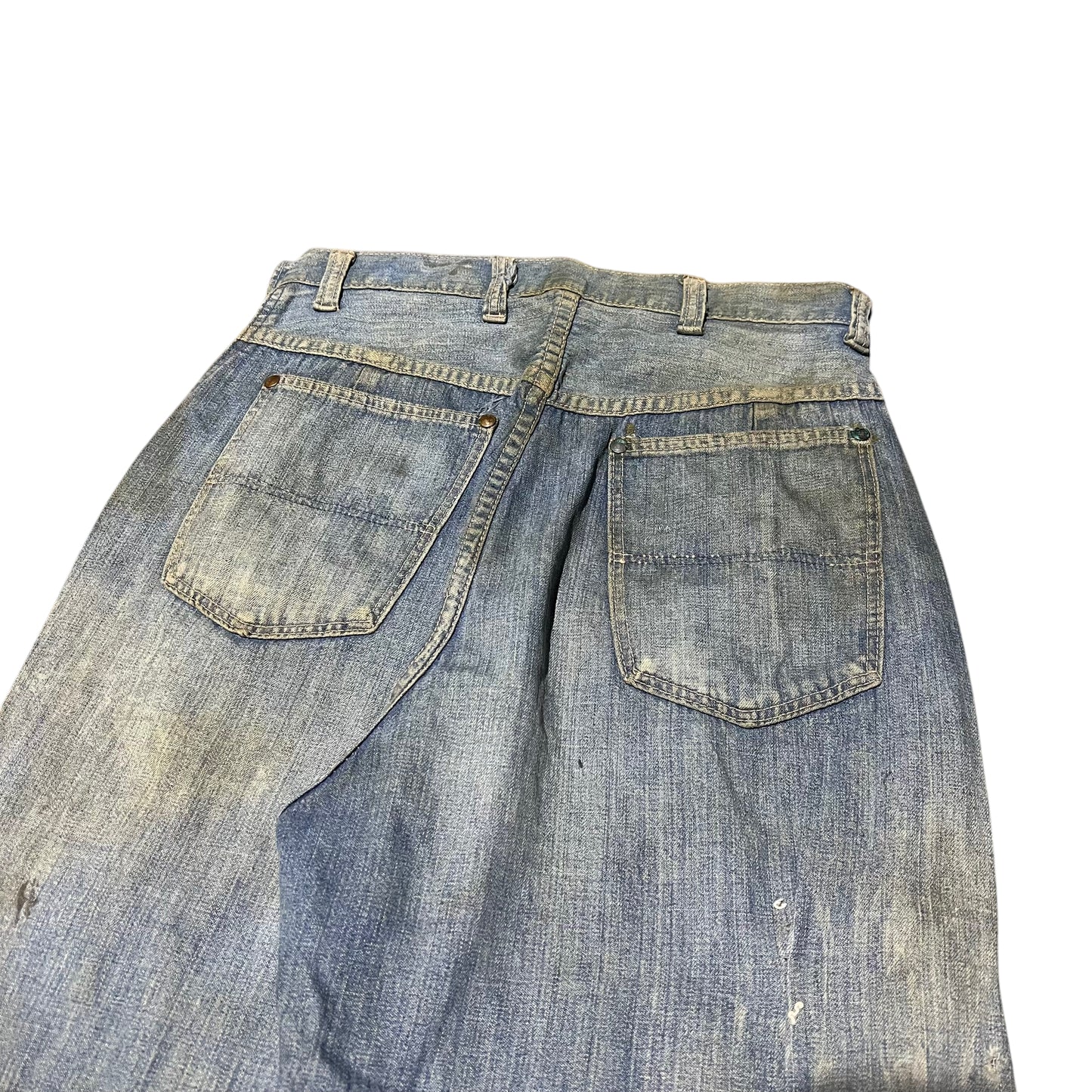 1950s Women’s side zip denim jeans sanforized button (27w)