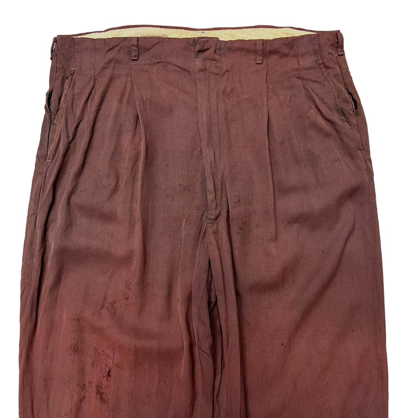 1950s Brown faded gabardine pants (36w)