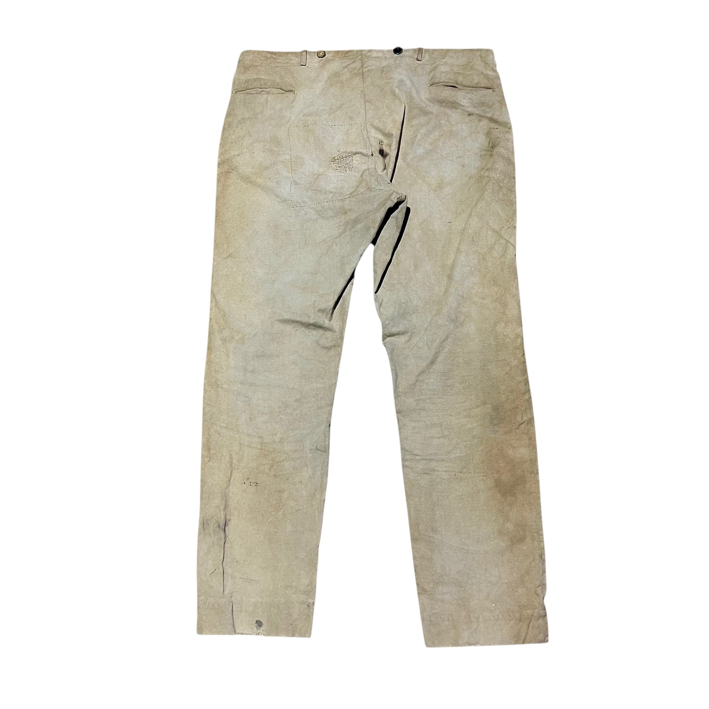 1920s Heavy weight cotton canvas button fly pants (40w)