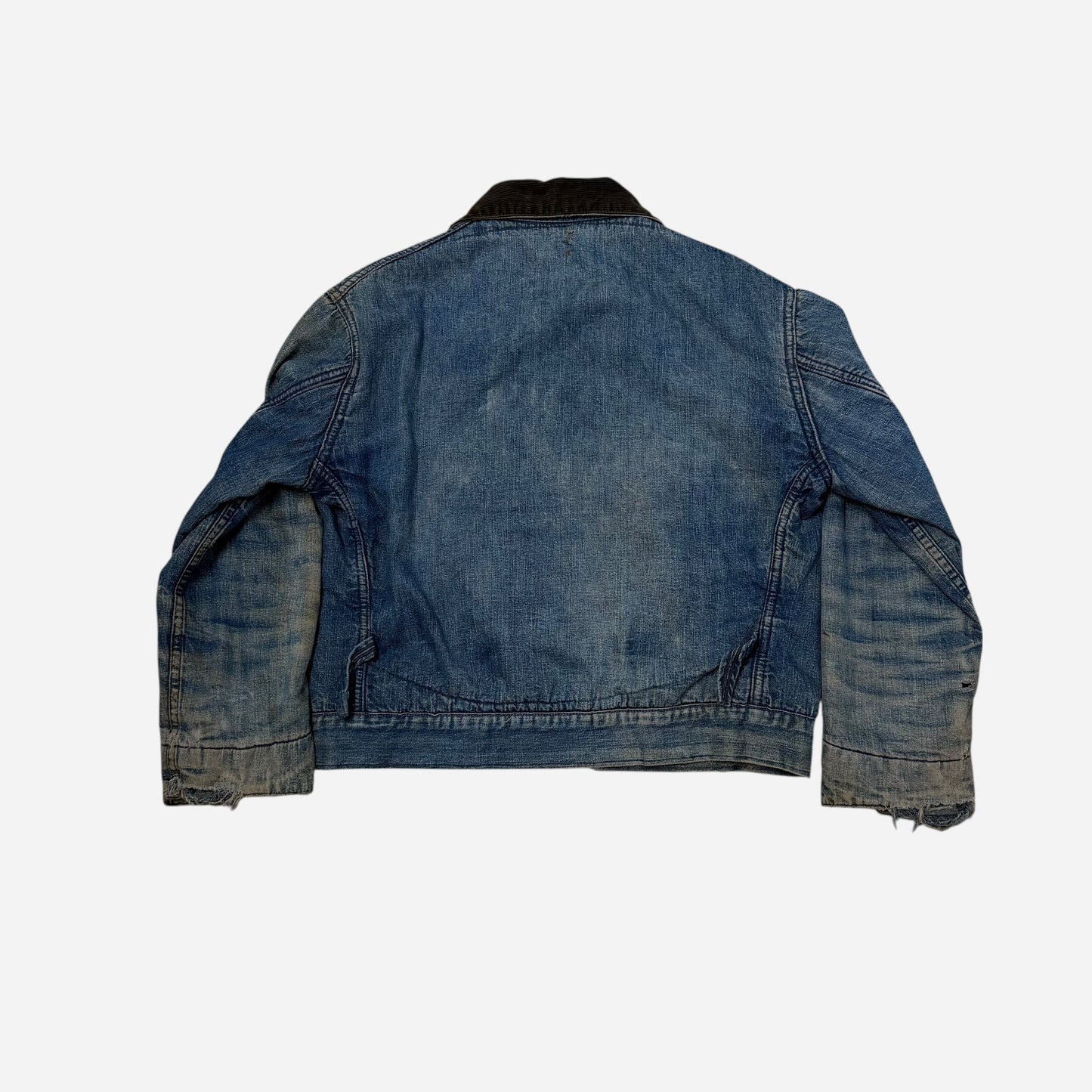 1960s Cropped denim work jacket honey combing (M/L)