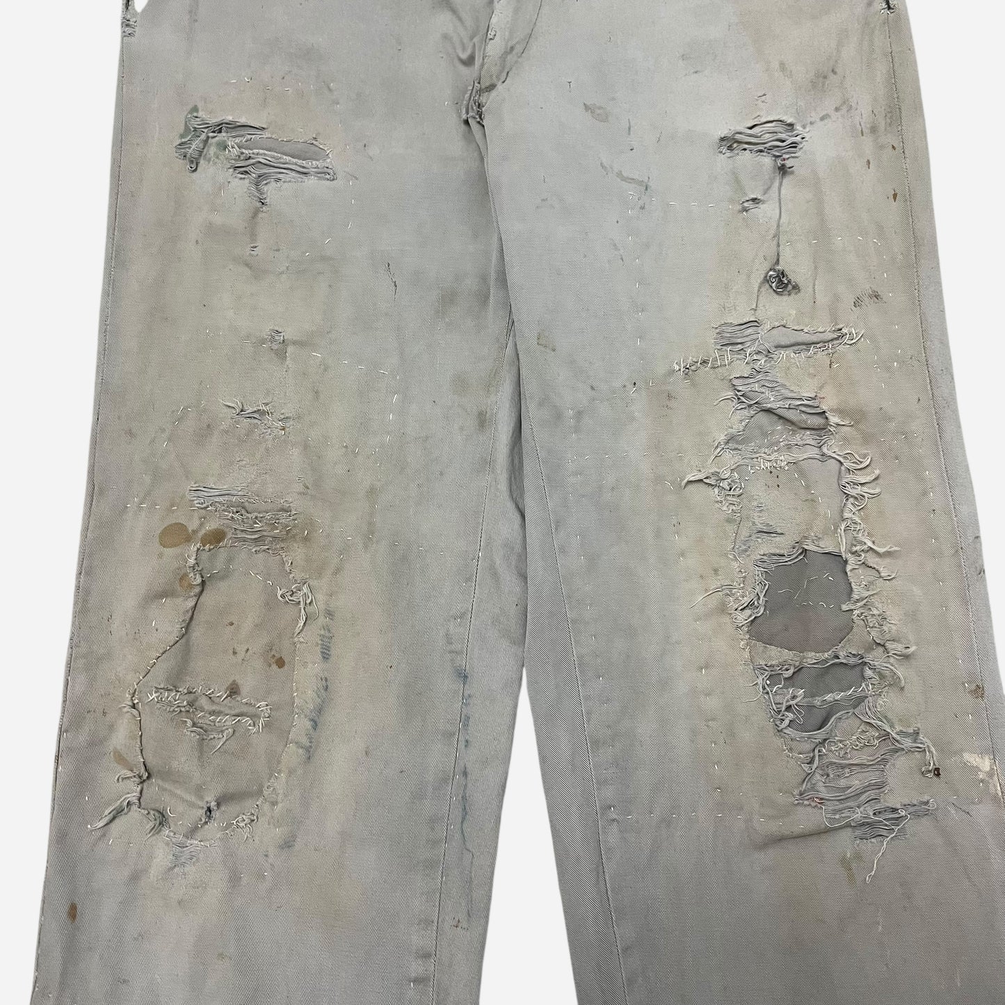 1950s Big Mac heavily repaired gray work chinos (32w)