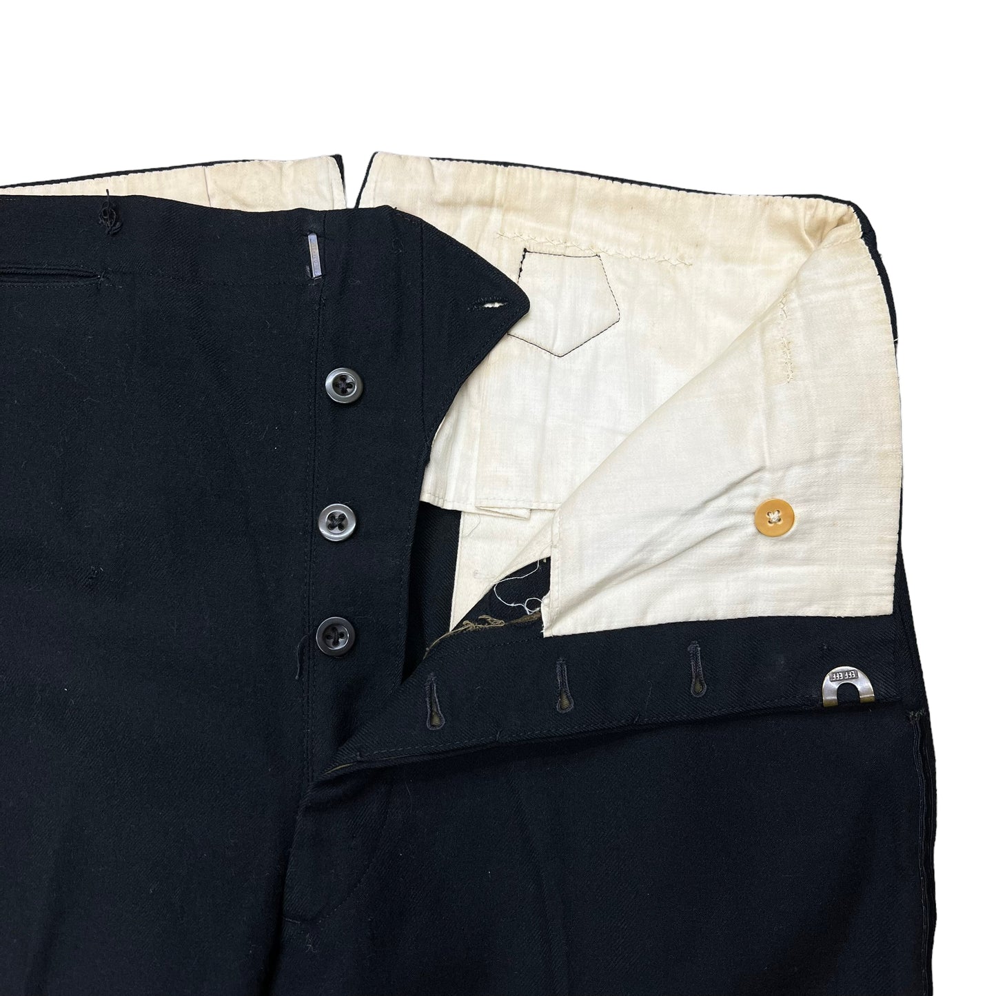 1910s-1920s Black buckle back trousers (30w)