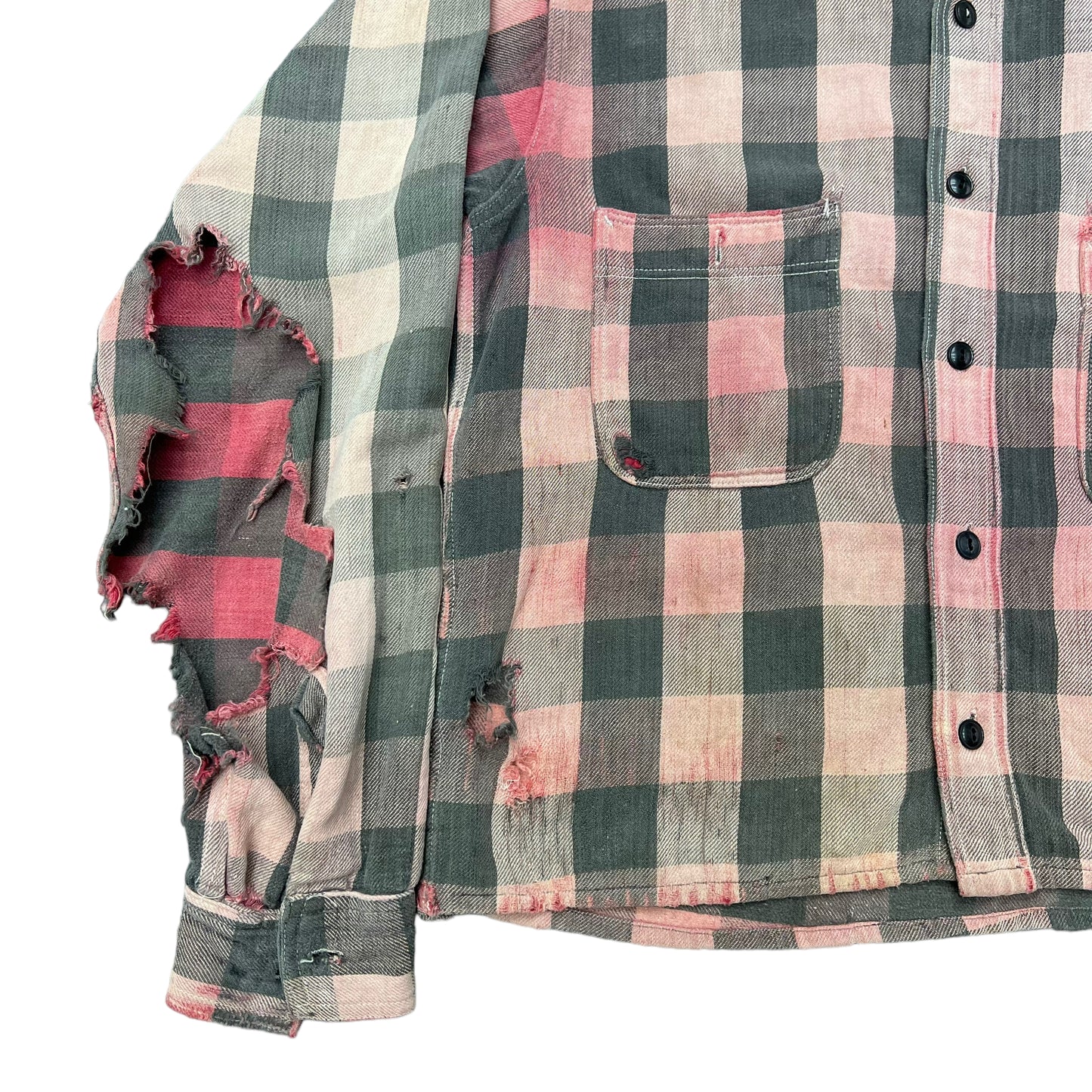 1930s Faded plaid work flannel (M/L)