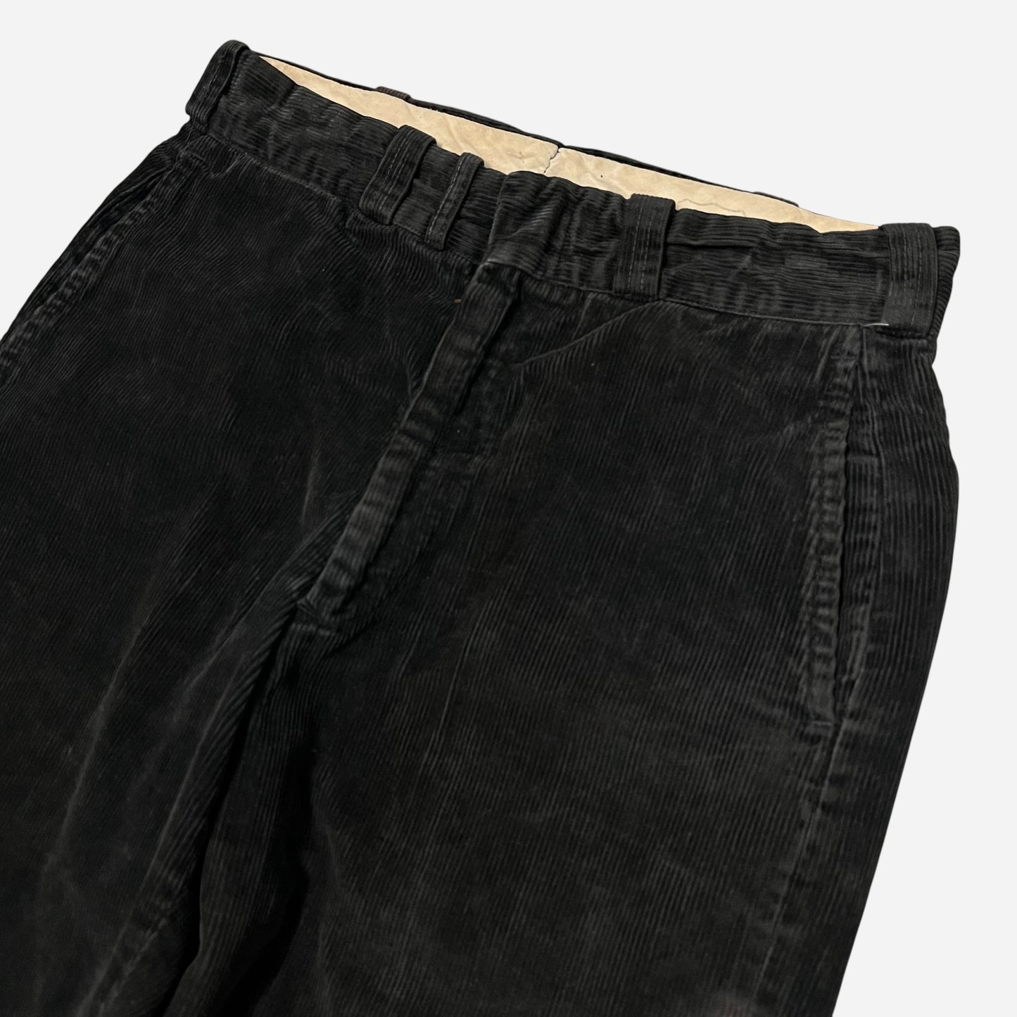 1950s Black corduroy sail cloth pants (31w)