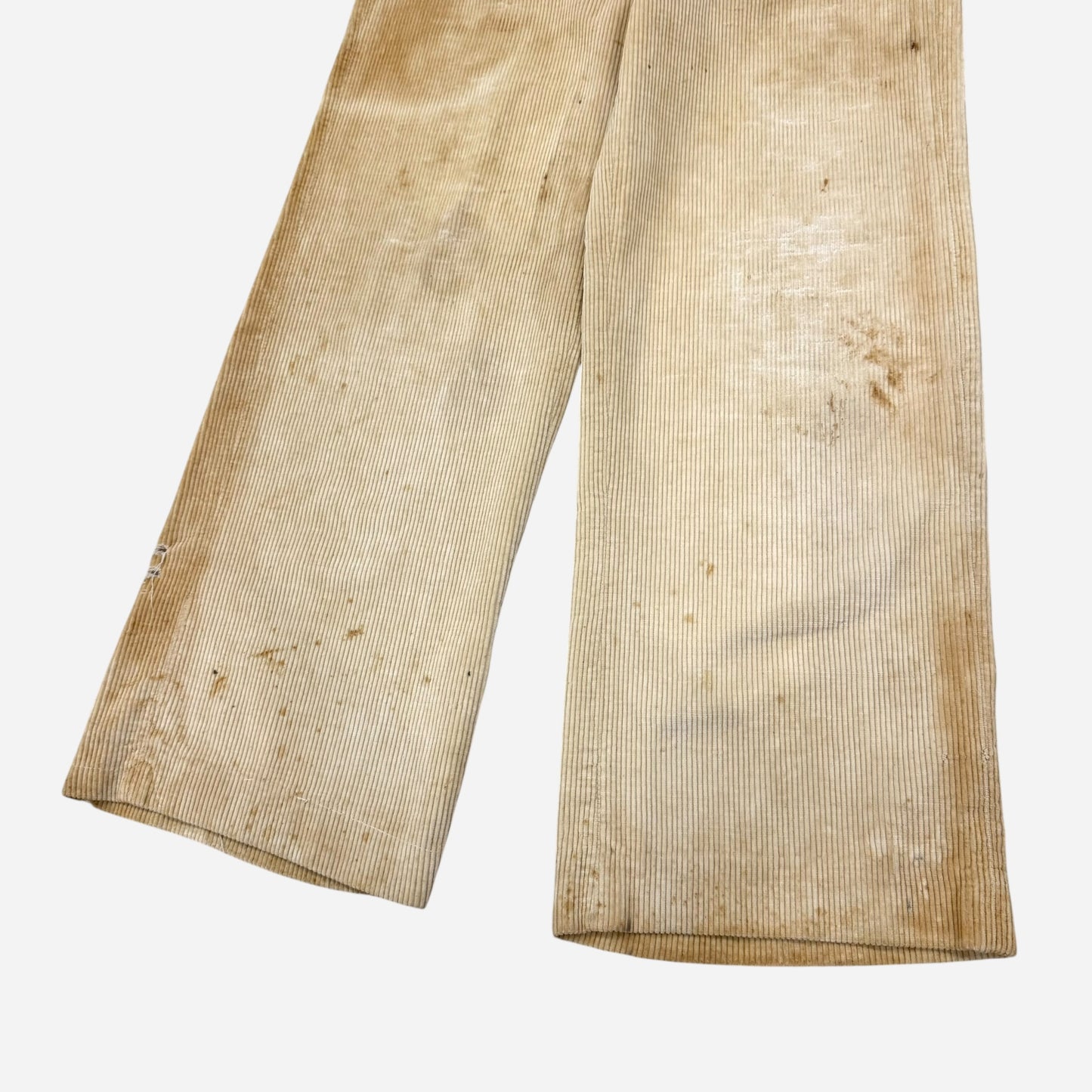 1930s Side cinch two toned corduroy button fly pants (28w)