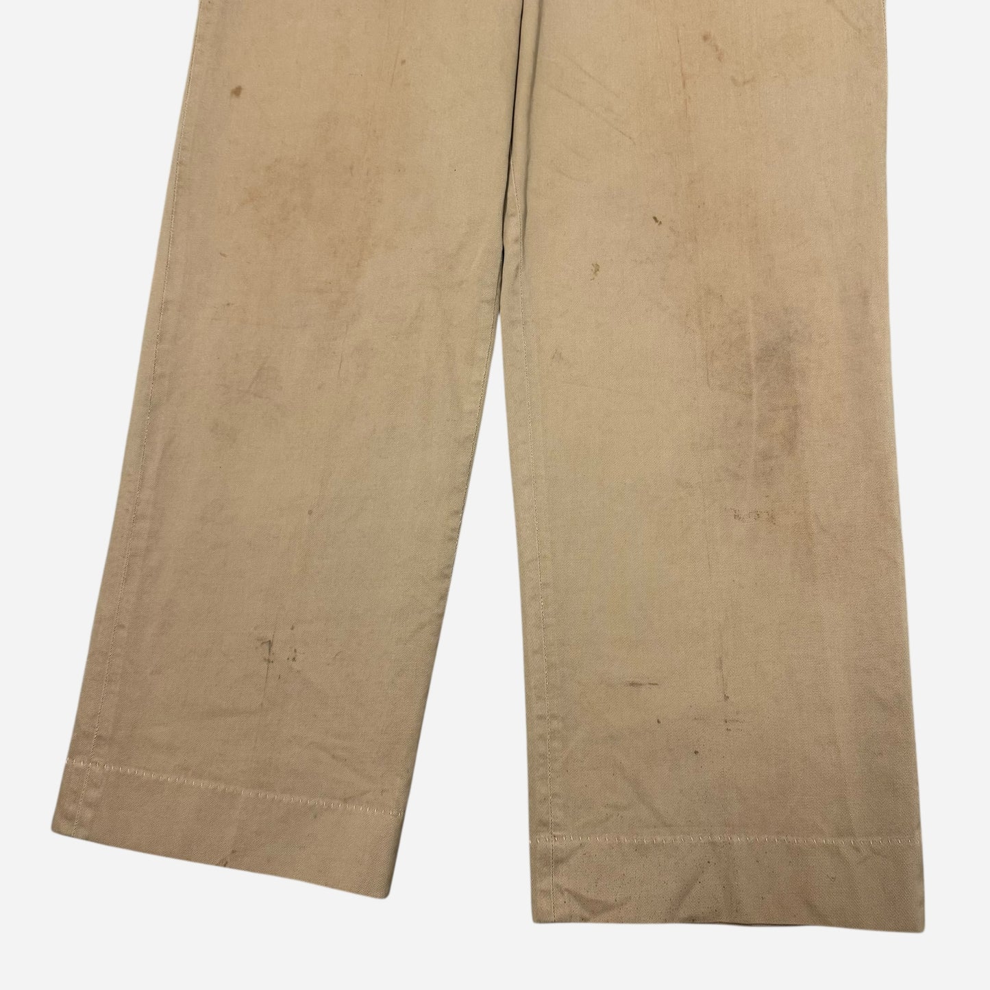 1940s WWII US Army button fly khaki chinos (32w)