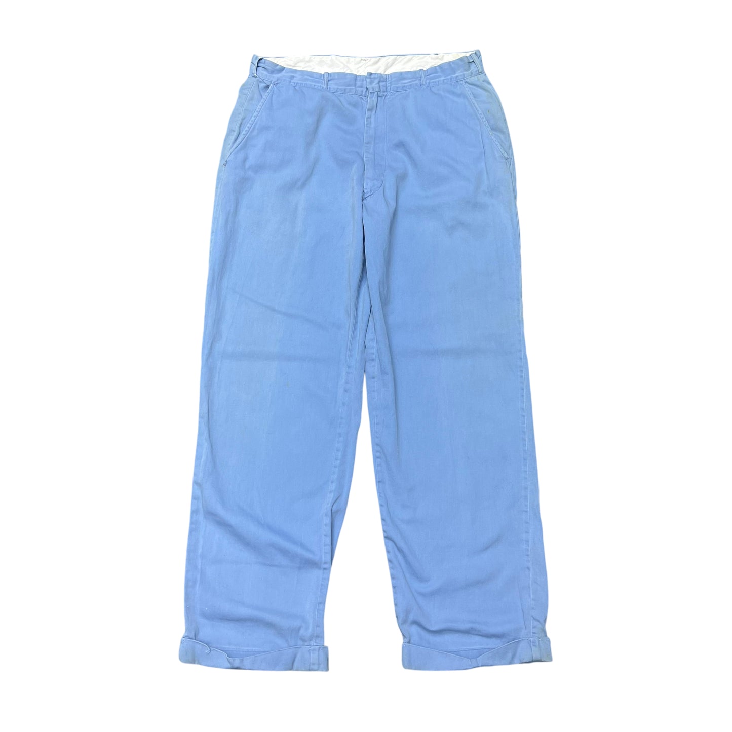 1960s Blue cotton chinos (34w)