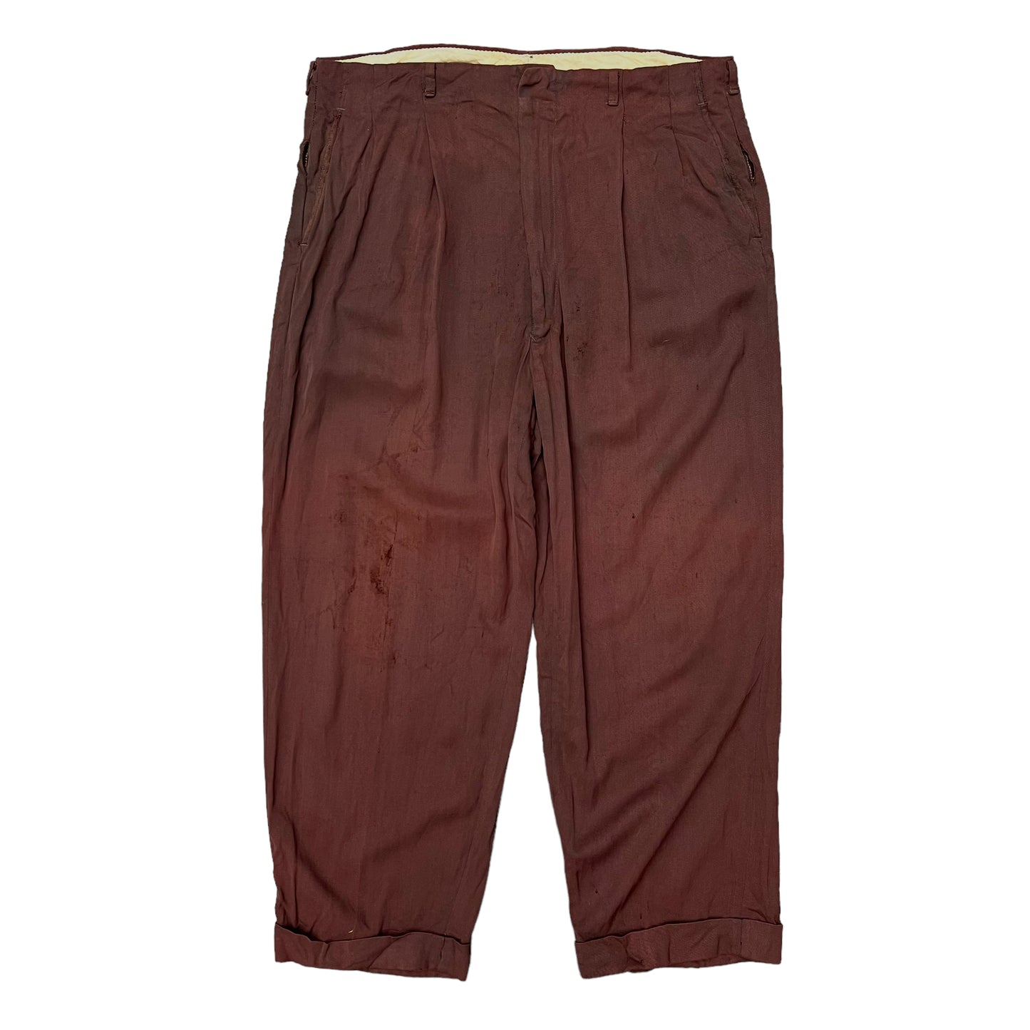 1950s Brown faded gabardine pants (36w)