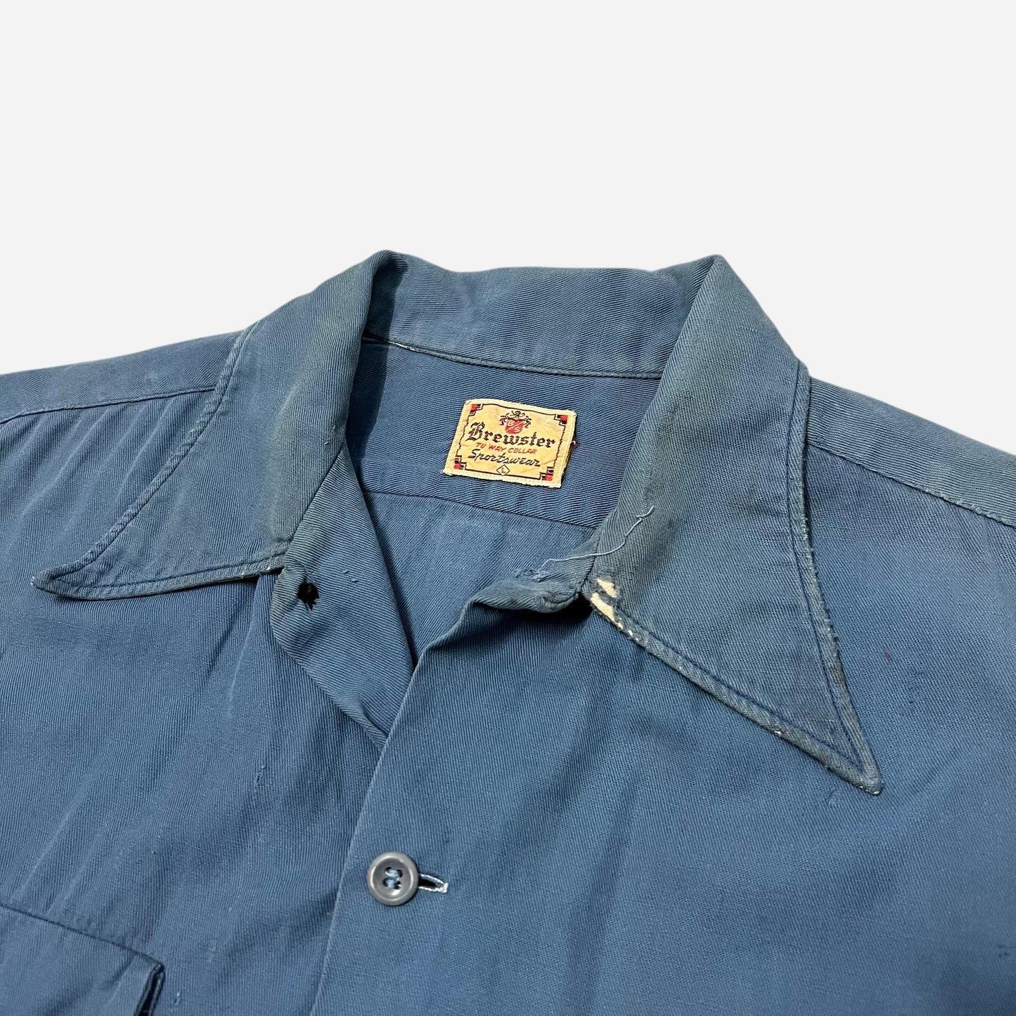 1940s Blue cotton work shirt (L)