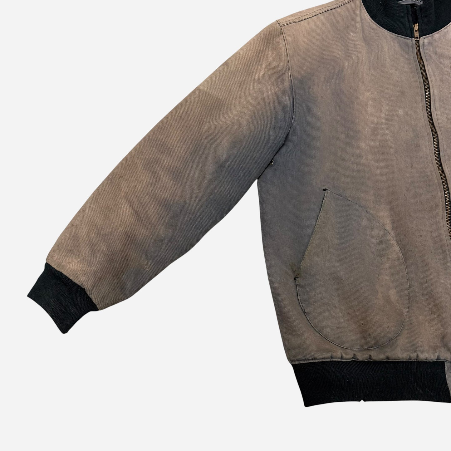 2000s Repro sun faded USN 1st pattern blue zipper deck jacket (L)