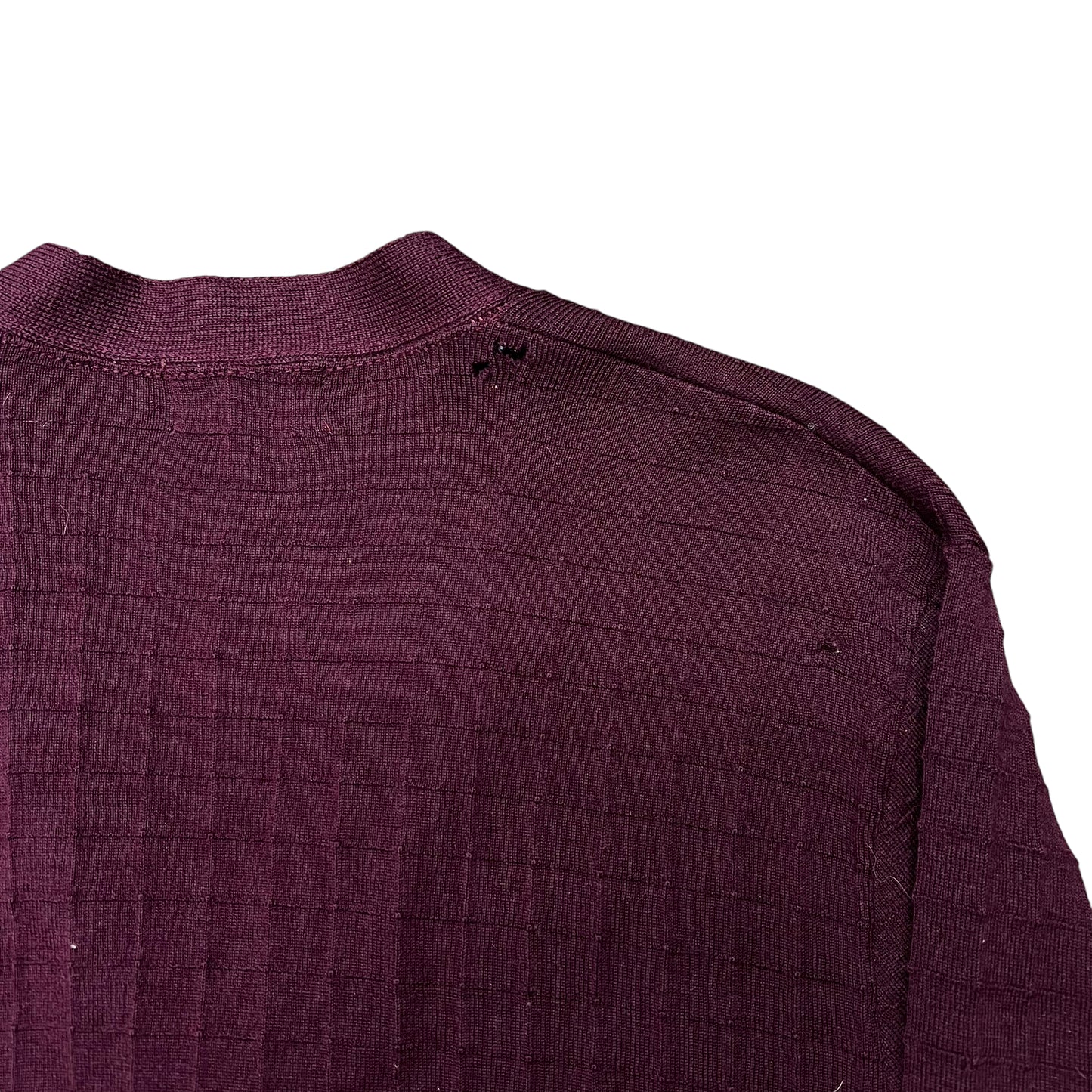 1950s Burgundy wool sweater cardigan (M)