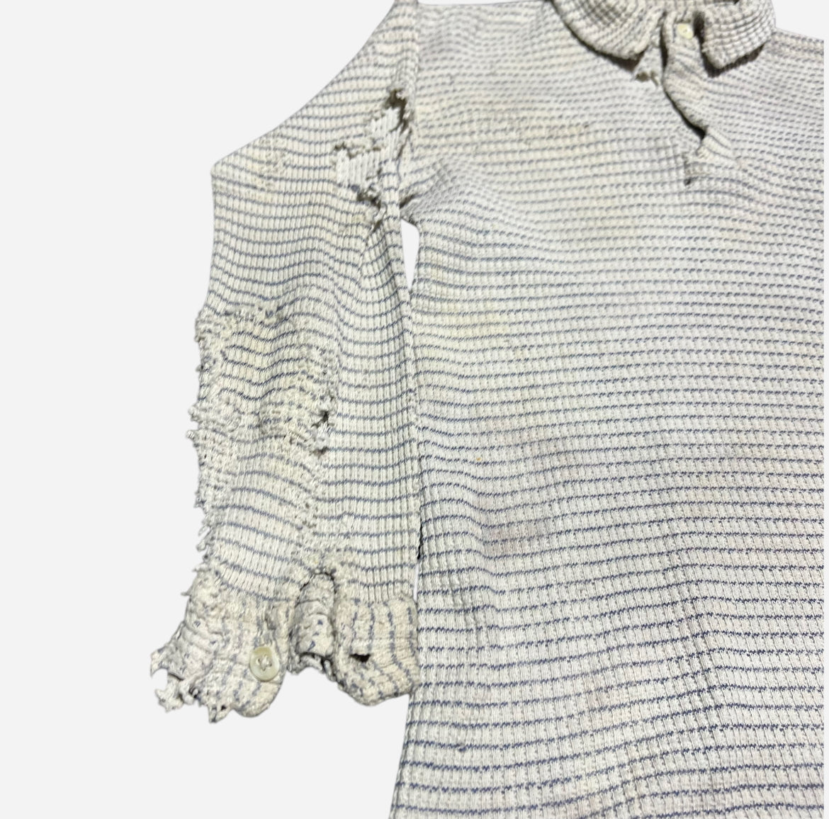 1920s White woven one pocket shirt (XXS)