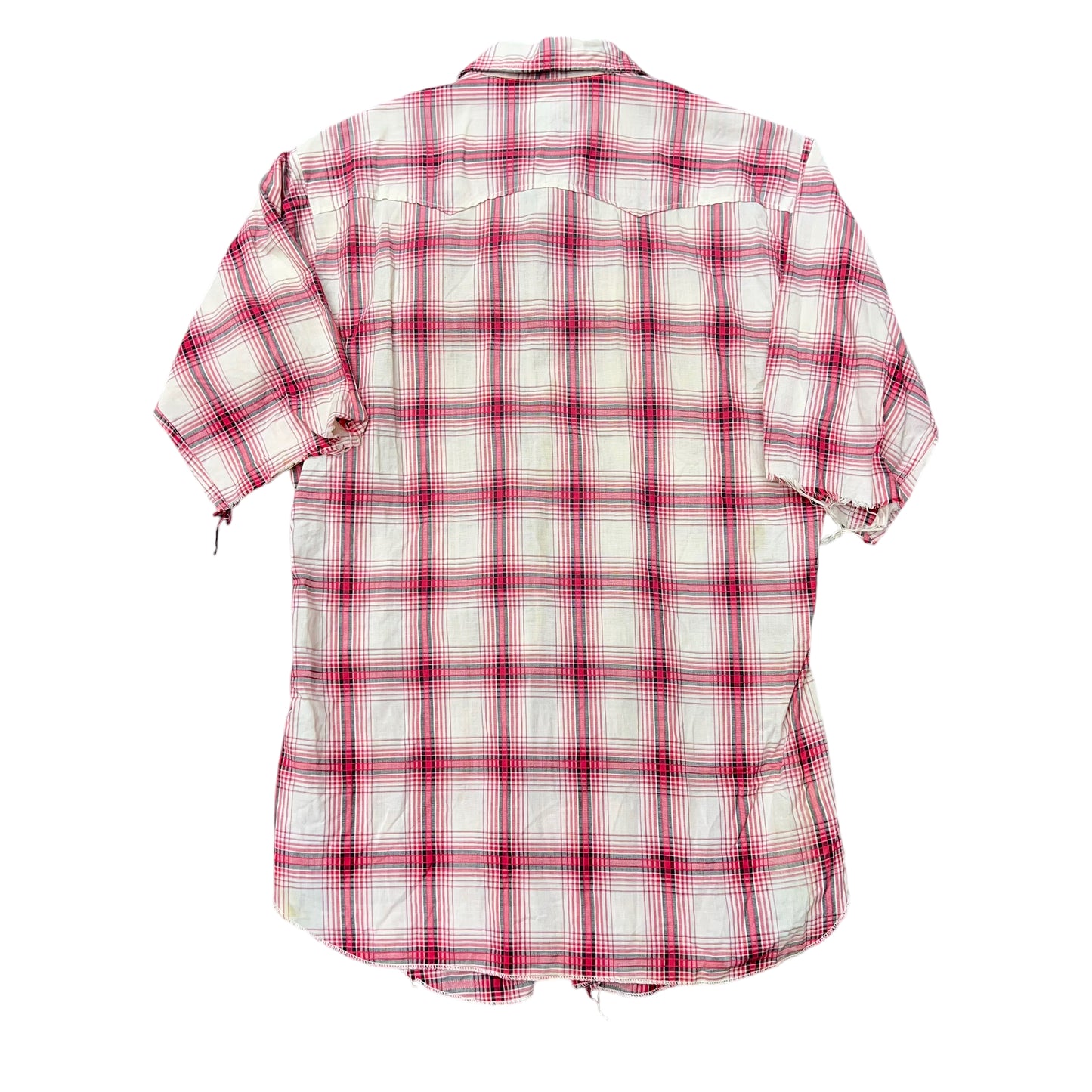 1950s Levi’s red plaid pearl snap shirt (M)