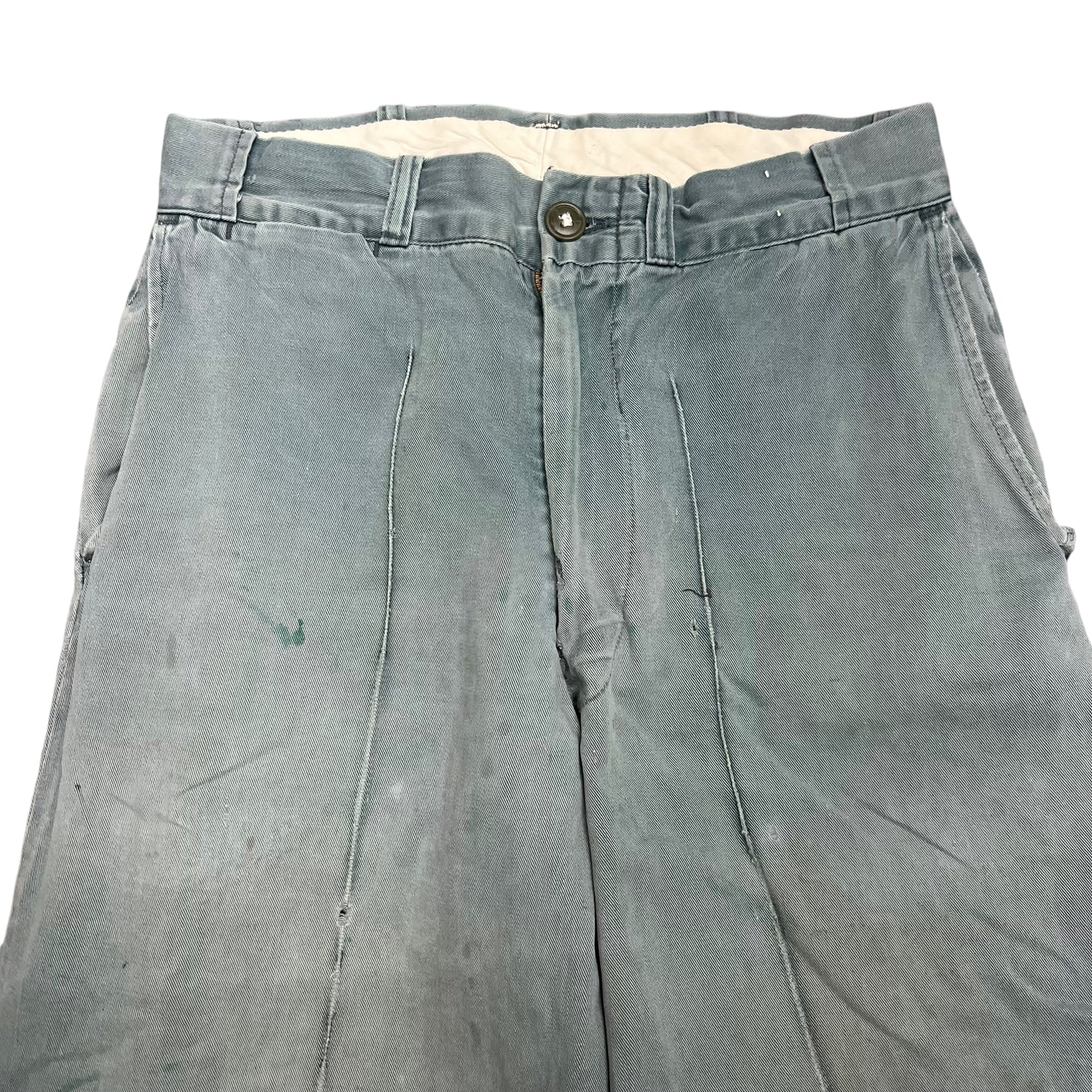 1950s Green sail cloth chino work pants (29w)