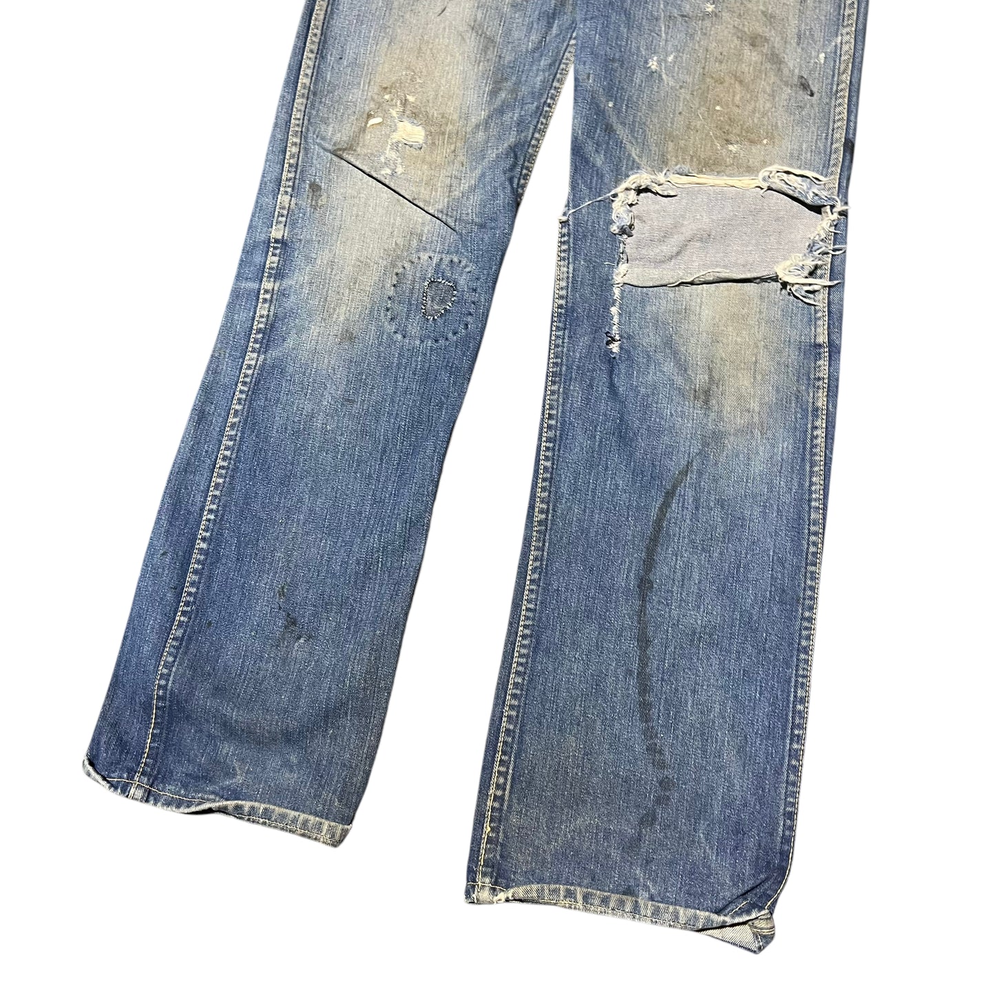 1950s Wrangler Blue Bell distressed denim jeans (29w)