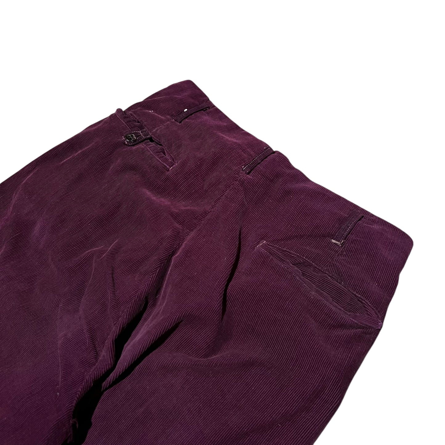 1940s Purple corduroy pleated pants (28w)