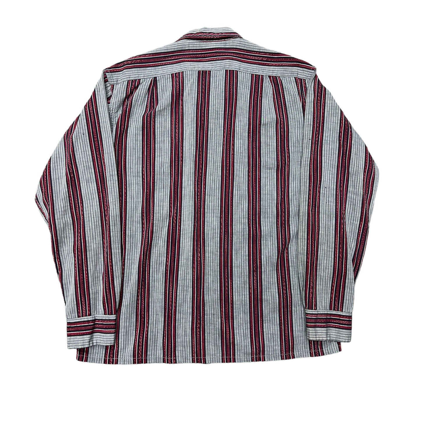 1950s Pilgrim striped cotton loop collar shirt (M)